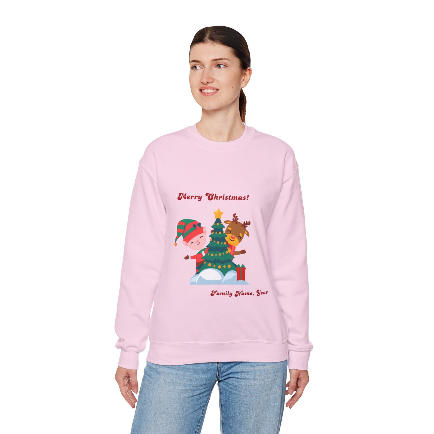 The [Family Name] Christmas Crew - Personalized Christmas Sweatshirt - Multiple Colours