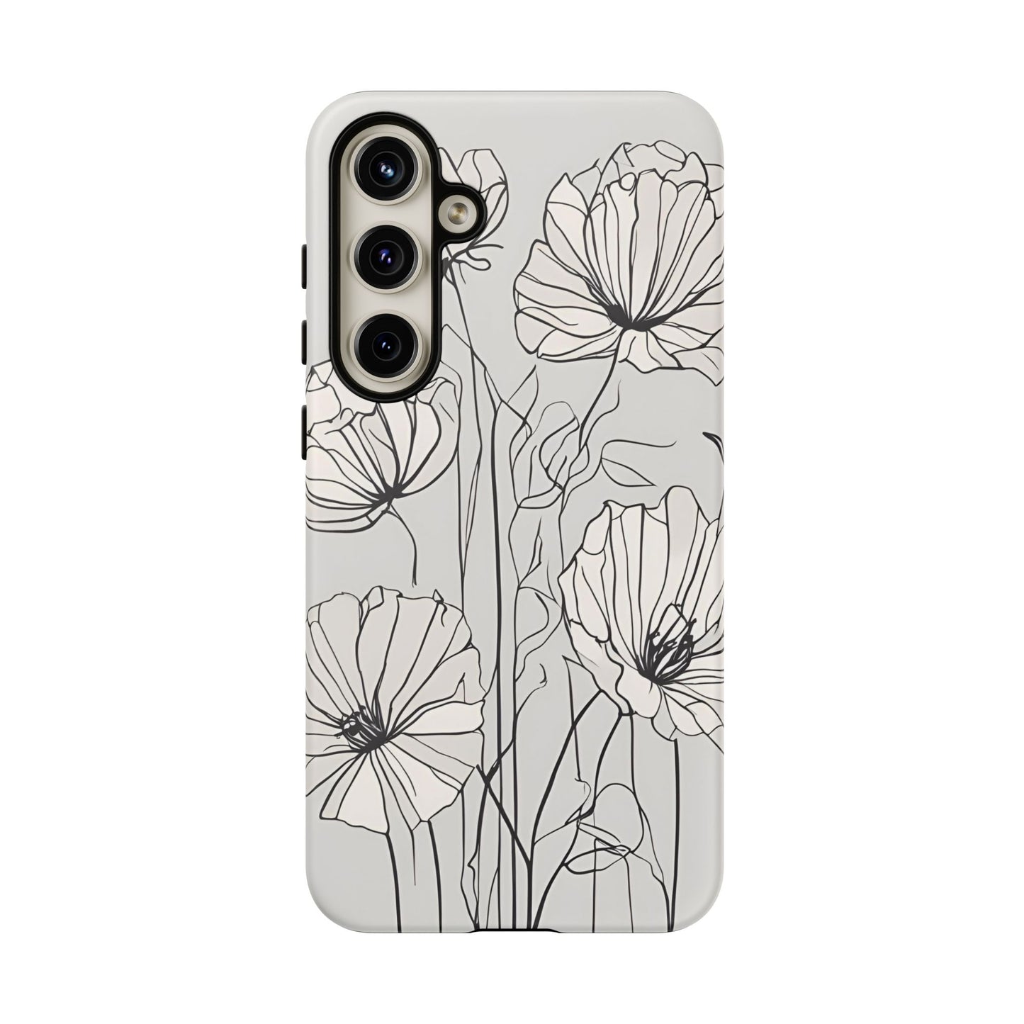 Phone Cases - Minimalistic Floral Design for iPhone and Samsung Galaxy Models