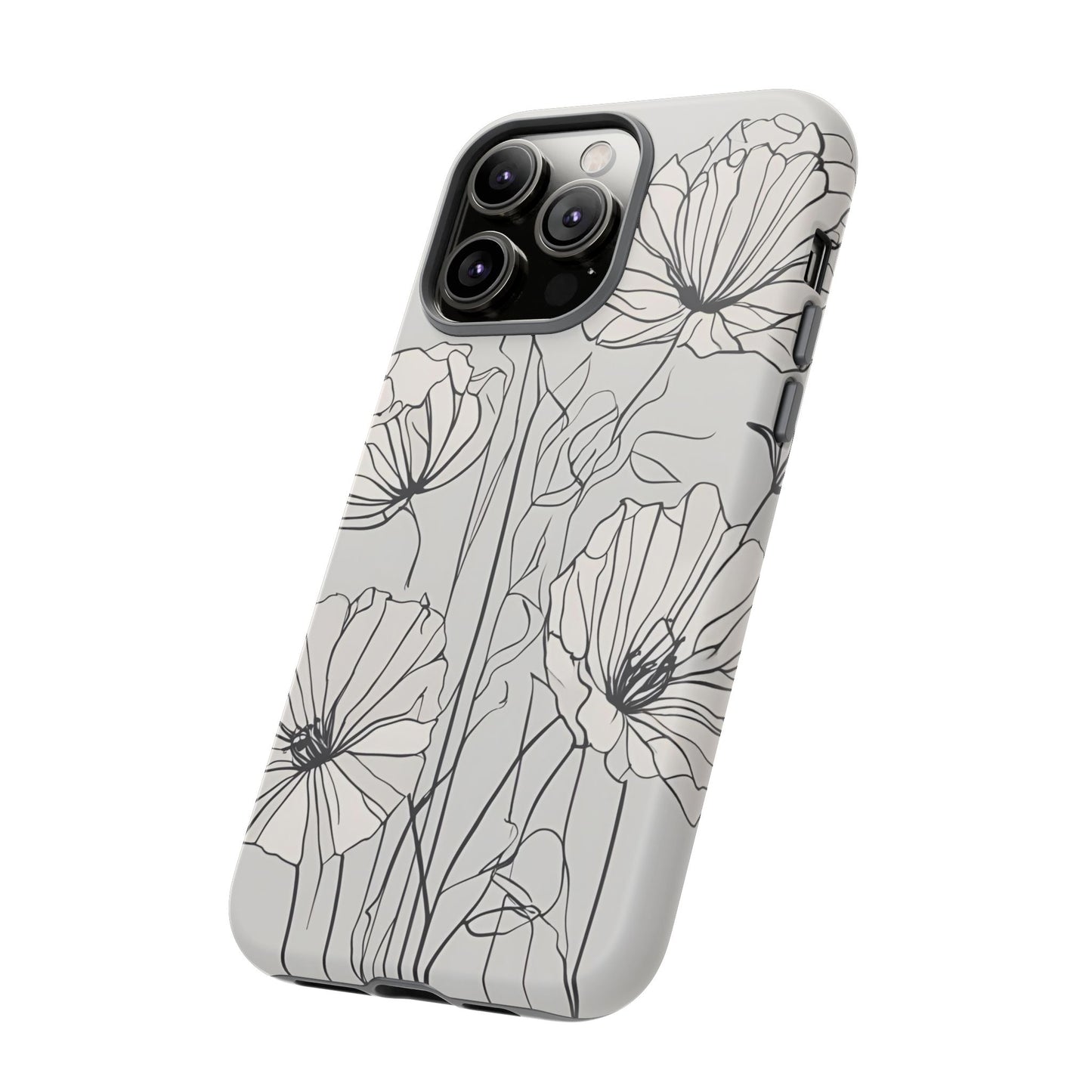 Phone Cases - Minimalistic Floral Design for iPhone and Samsung Galaxy Models