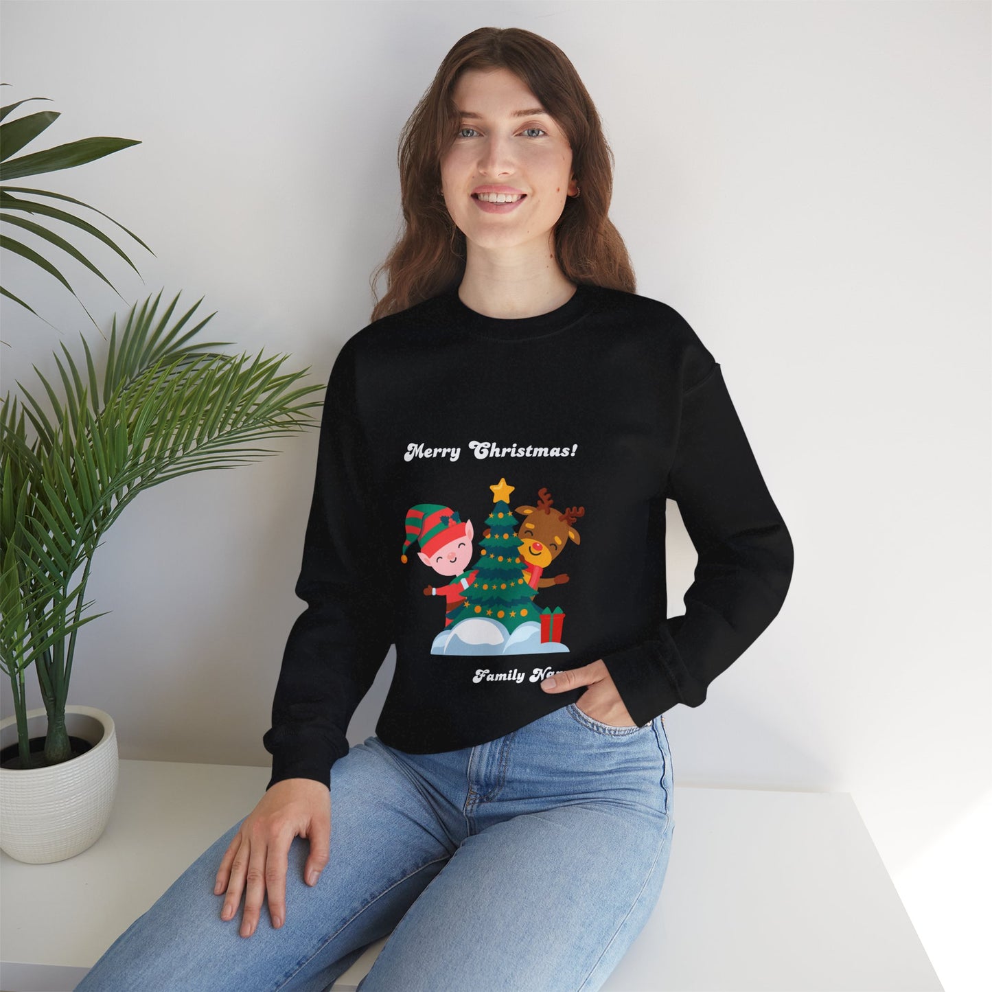 The [Family Name] Christmas Crew - Personalized Christmas Sweatshirt - Multiple Colours