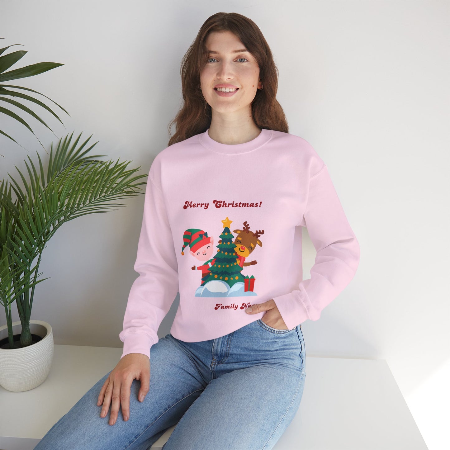 The [Family Name] Christmas Crew - Personalized Christmas Sweatshirt - Multiple Colours