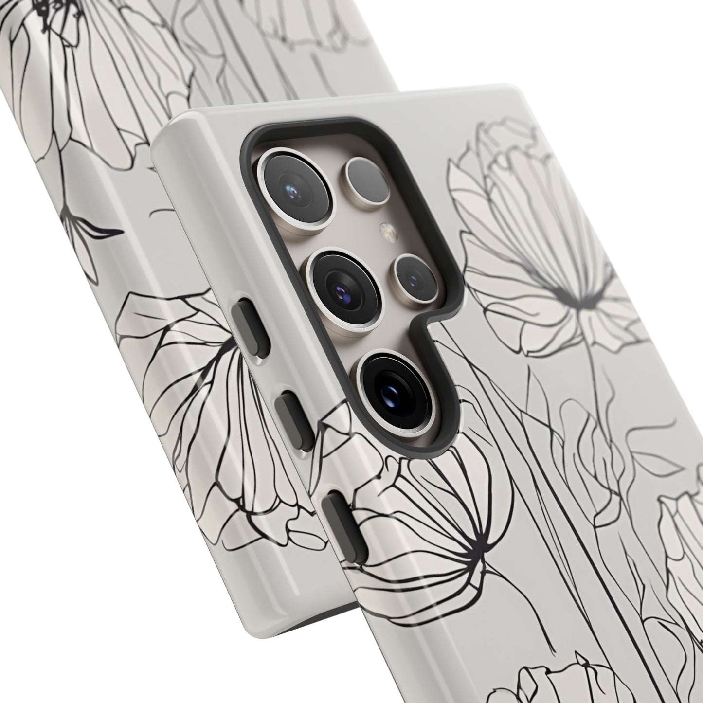 Phone Cases - Minimalistic Floral Design for iPhone and Samsung Galaxy Models