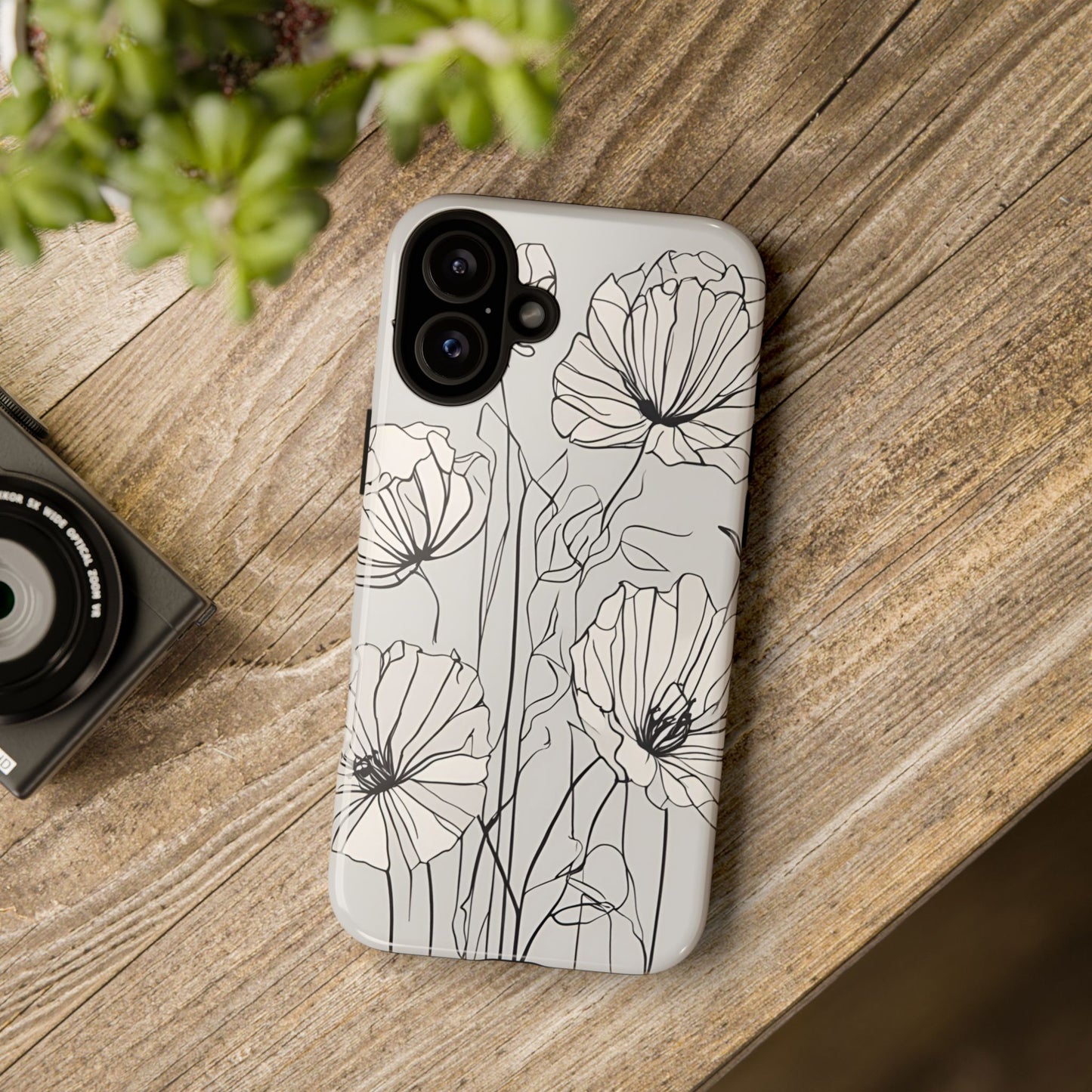 Phone Cases - Minimalistic Floral Design for iPhone and Samsung Galaxy Models