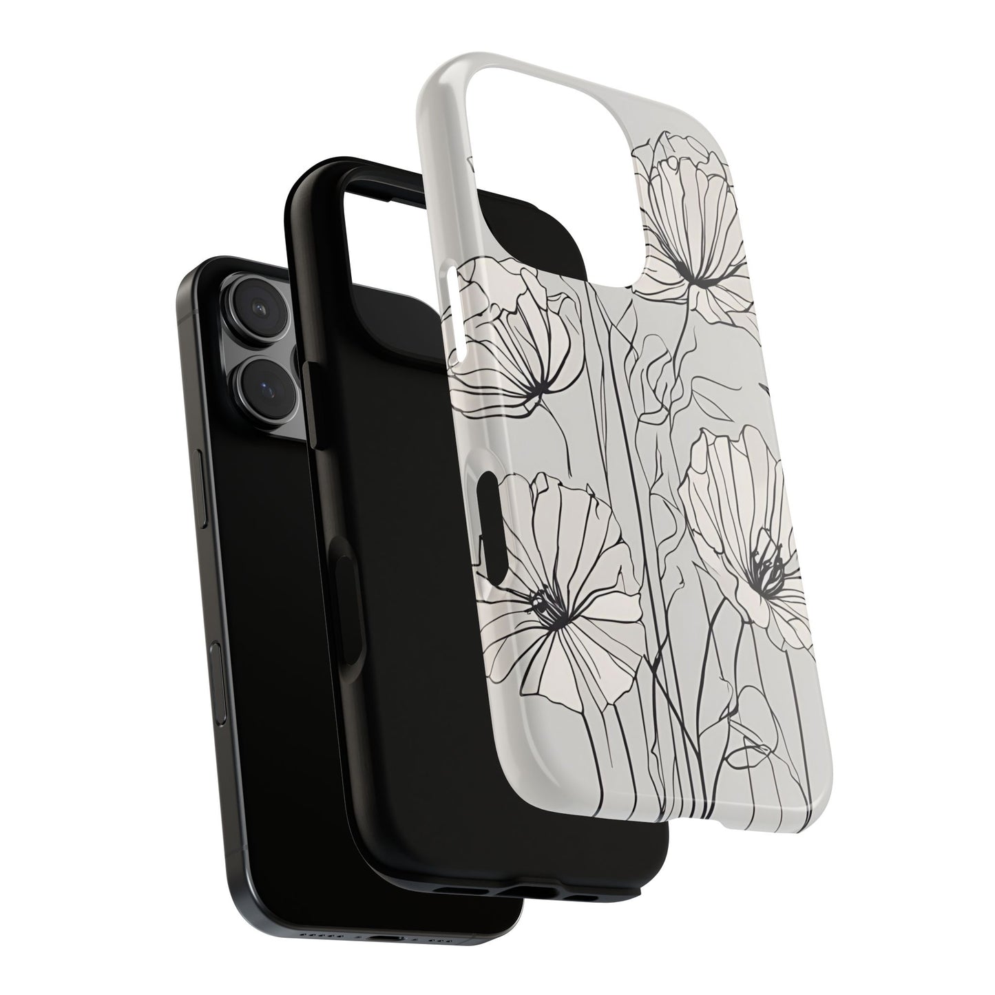 Phone Cases - Minimalistic Floral Design for iPhone and Samsung Galaxy Models