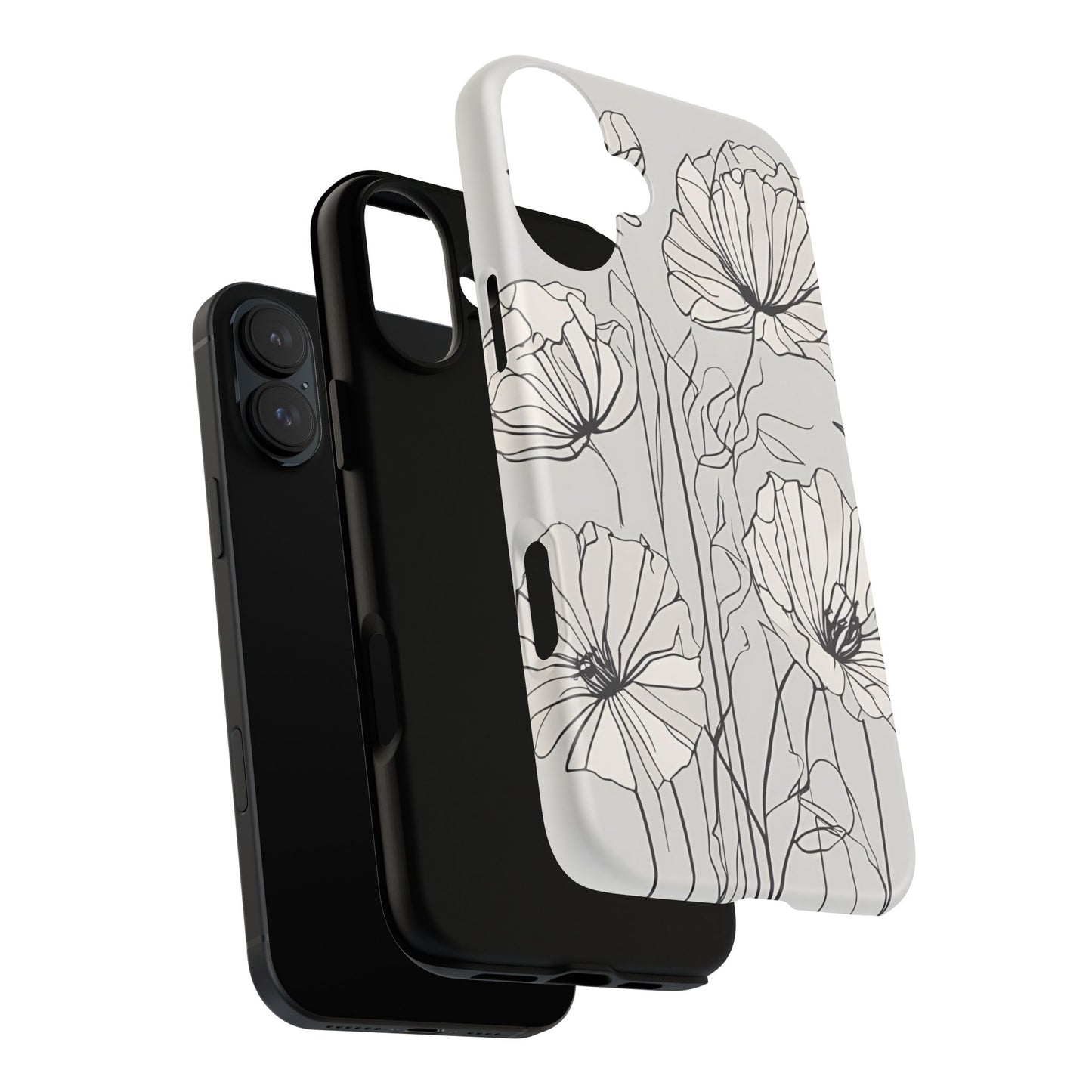 Phone Cases - Minimalistic Floral Design for iPhone and Samsung Galaxy Models