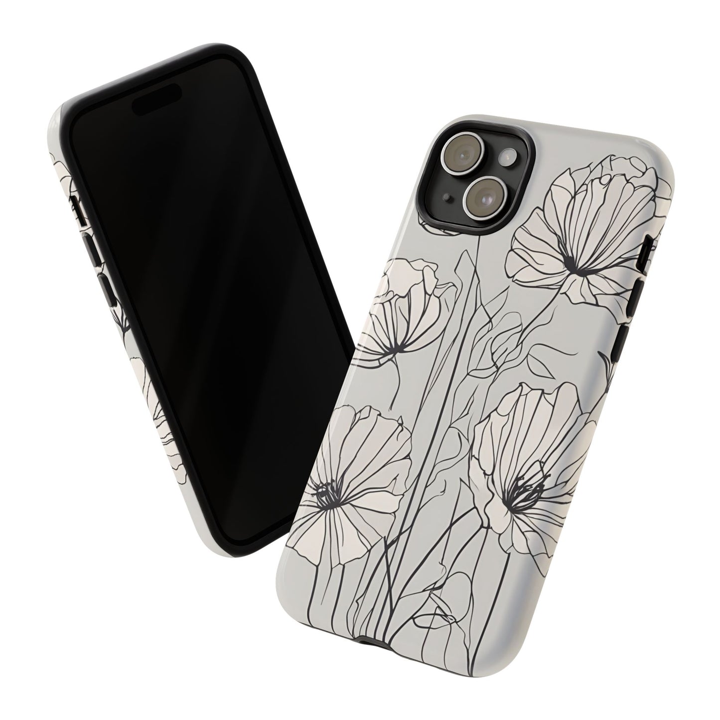 Phone Cases - Minimalistic Floral Design for iPhone and Samsung Galaxy Models