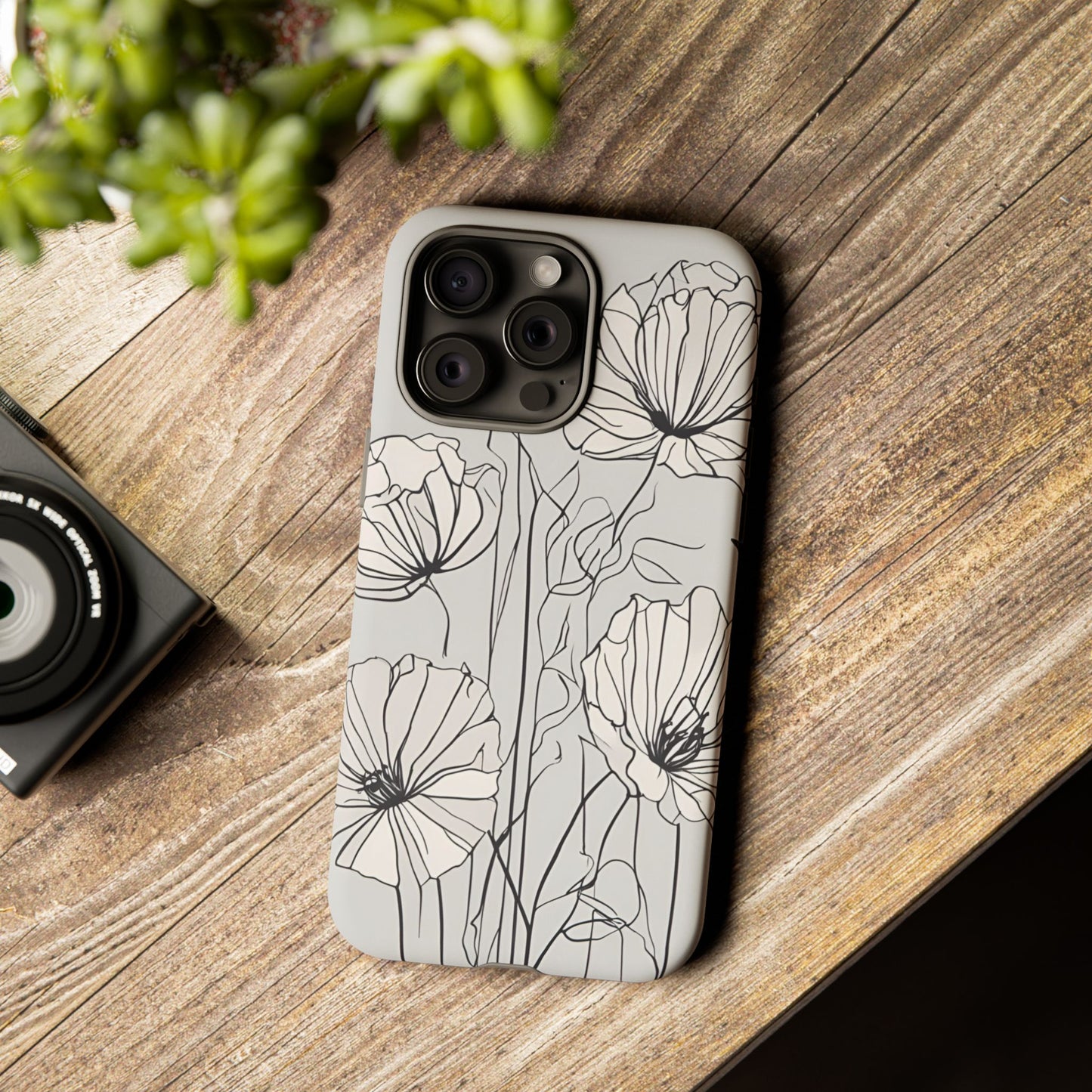 Phone Cases - Minimalistic Floral Design for iPhone and Samsung Galaxy Models