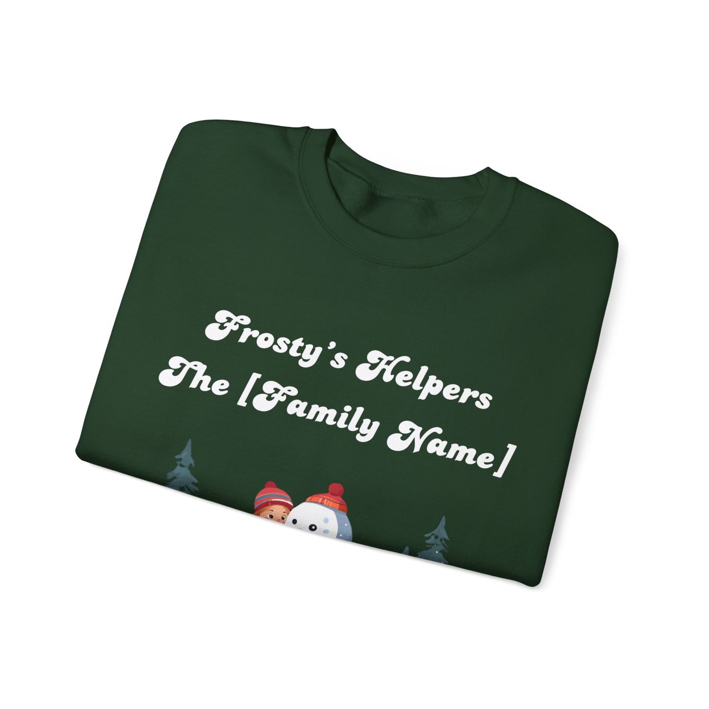 Frosty's Helpers The [Family Name] - Personalized Christmas Sweatshirt - Multiple Colours