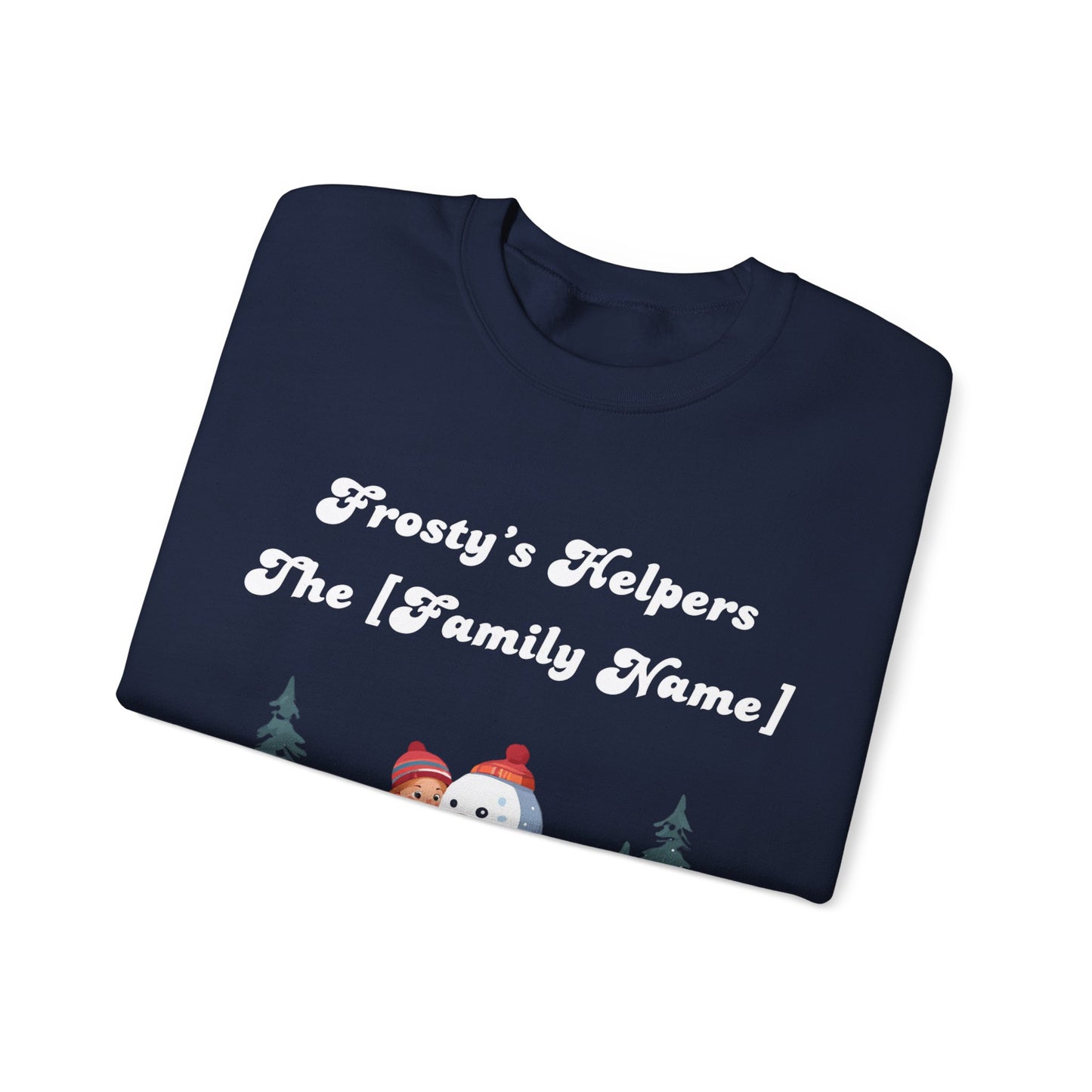 Frosty's Helpers The [Family Name] - Personalized Christmas Sweatshirt - Multiple Colours