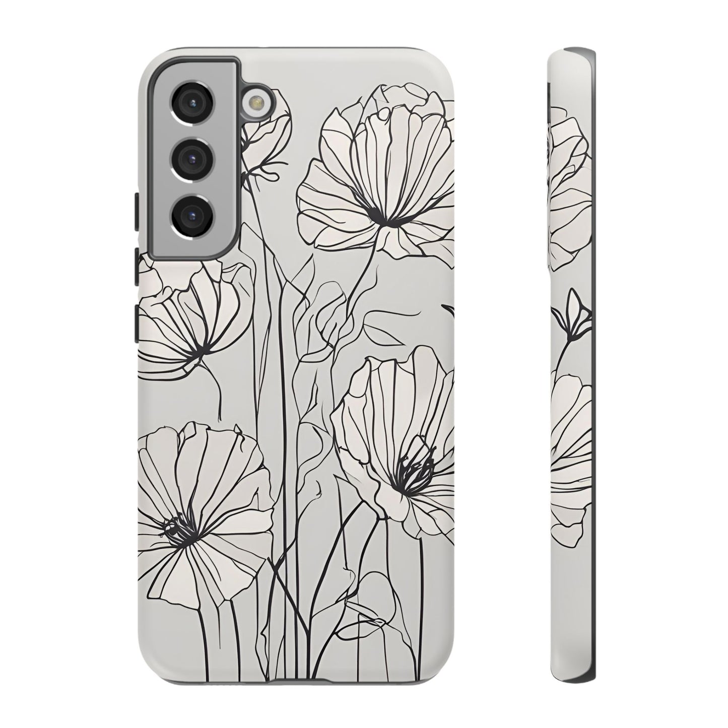 Phone Cases - Minimalistic Floral Design for iPhone and Samsung Galaxy Models