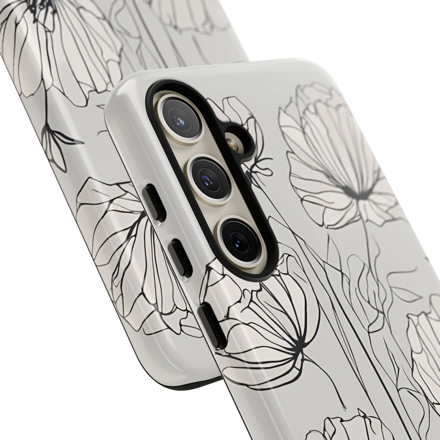 Phone Cases - Minimalistic Floral Design for iPhone and Samsung Galaxy Models