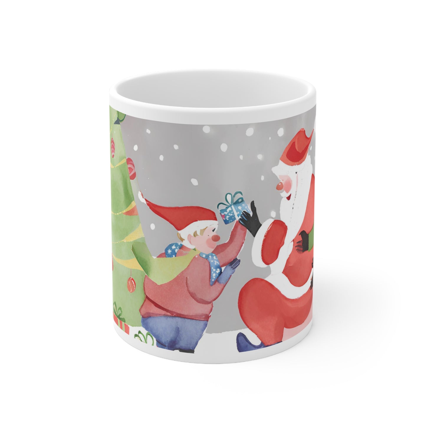 Santa and Elves Mug, Perfect for Christmas Mornings, Gift Idea for Coffee Lovers, 11oz & 15oz