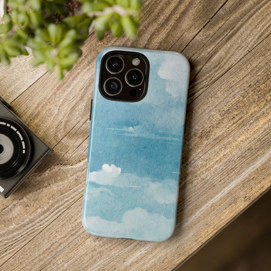 Sky Blue Watercolor iphone/Samsung Phone Case - Tough & Stylish Protection