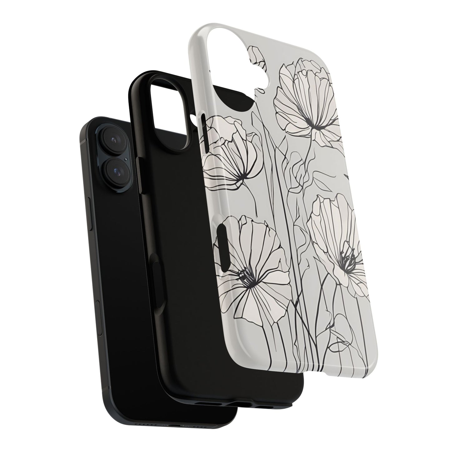 Phone Cases - Minimalistic Floral Design for iPhone and Samsung Galaxy Models