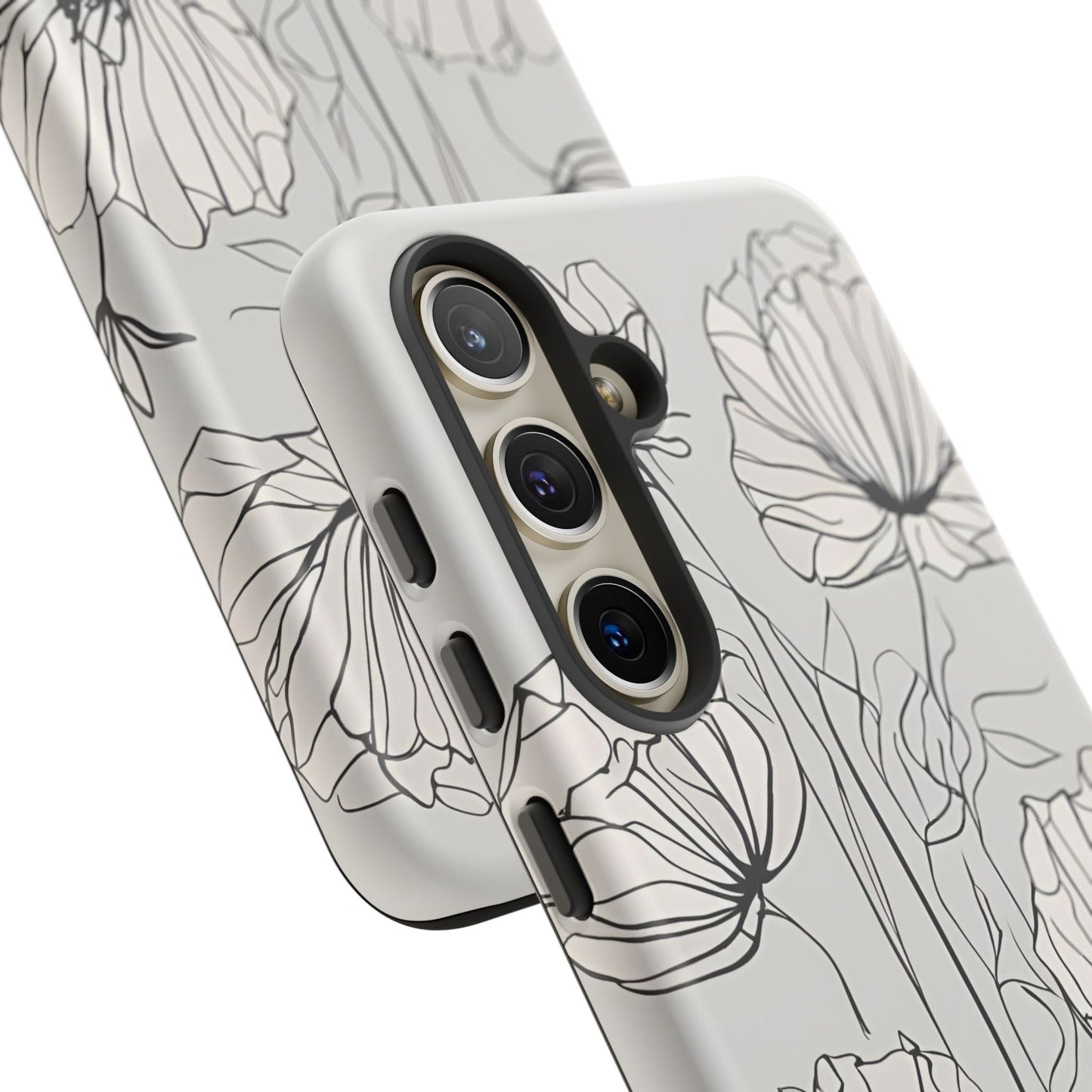 Phone Cases - Minimalistic Floral Design for iPhone and Samsung Galaxy Models