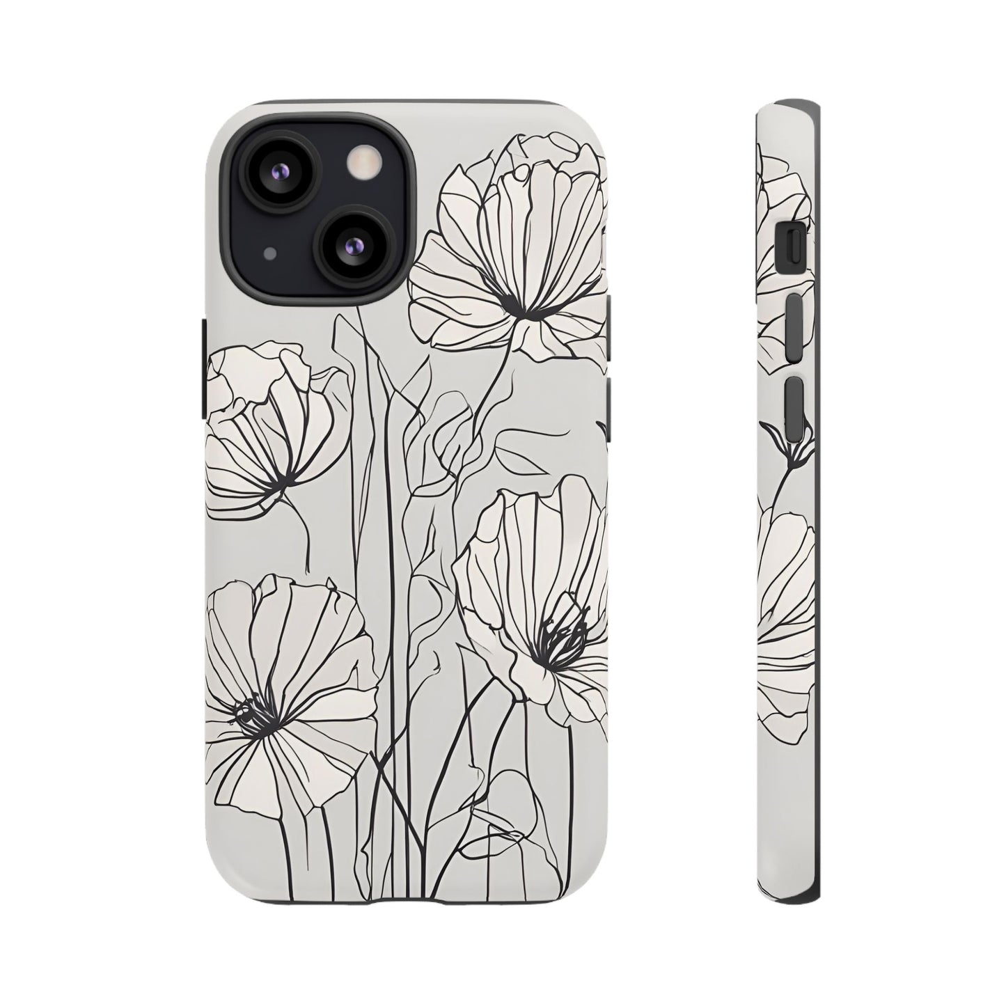 Phone Cases - Minimalistic Floral Design for iPhone and Samsung Galaxy Models