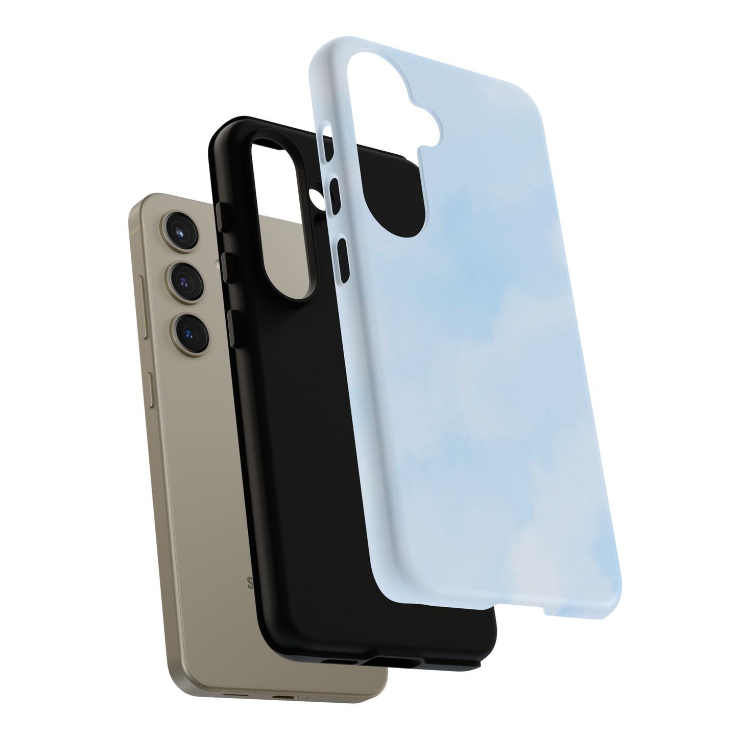 Stylish Blue Cloud iPhone/Samsung Case - Tough Protection for Every Occasion