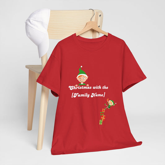 Christmas with the [Family Name] - Personalized Family Christmas T-Shirt -  Multiple Colours