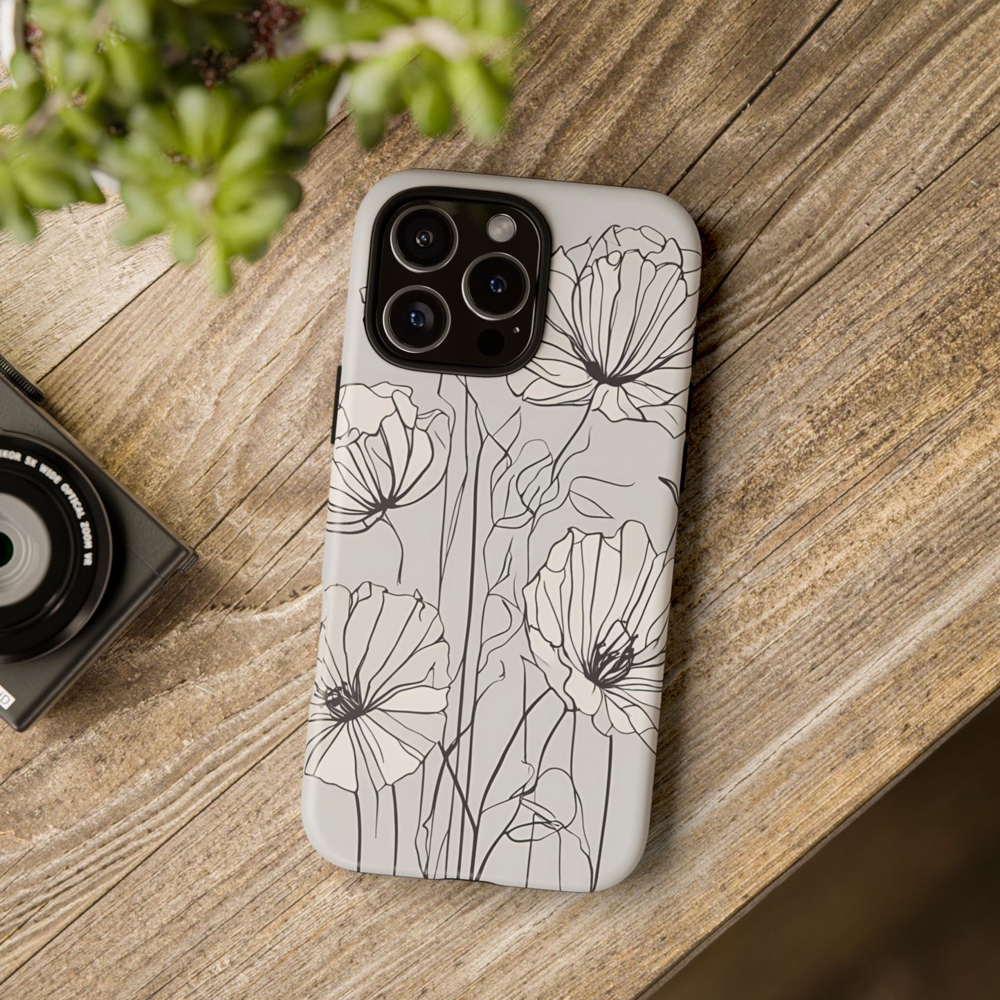 Phone Cases - Minimalistic Floral Design for iPhone and Samsung Galaxy Models