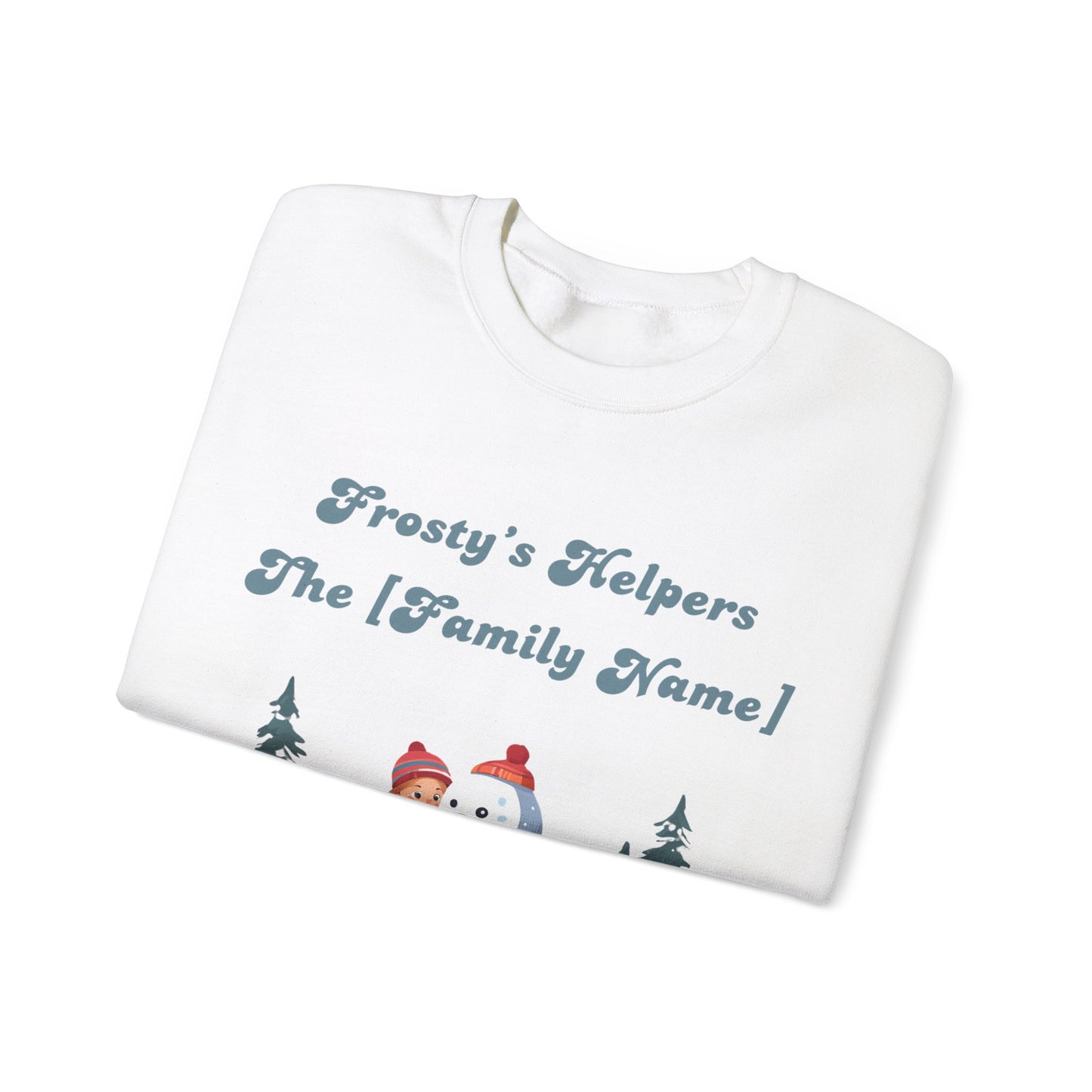 Frosty's Helpers The [Family Name] - Personalized Christmas Sweatshirt - Multiple Colours