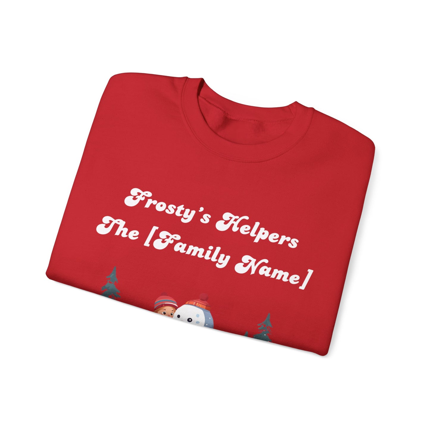 Frosty's Helpers The [Family Name] - Personalized Christmas Sweatshirt - Multiple Colours