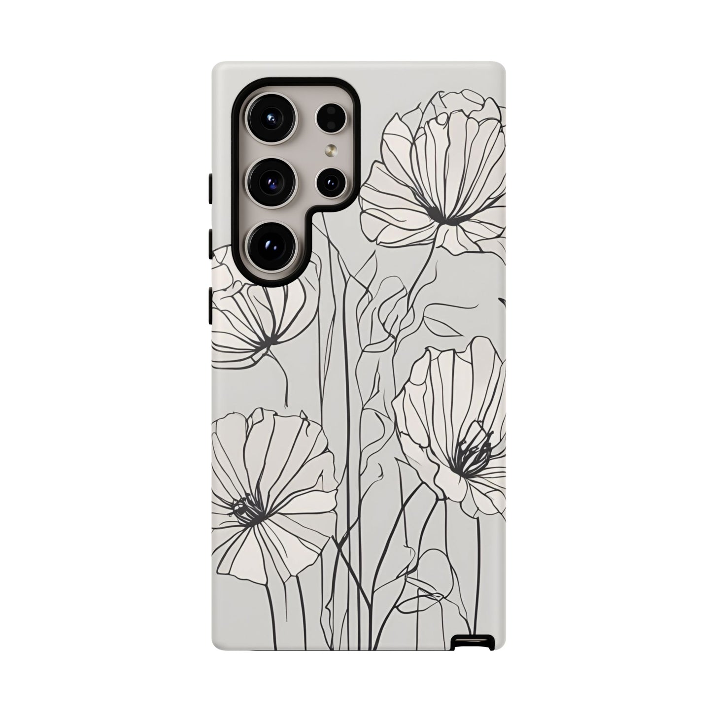 Phone Cases - Minimalistic Floral Design for iPhone and Samsung Galaxy Models