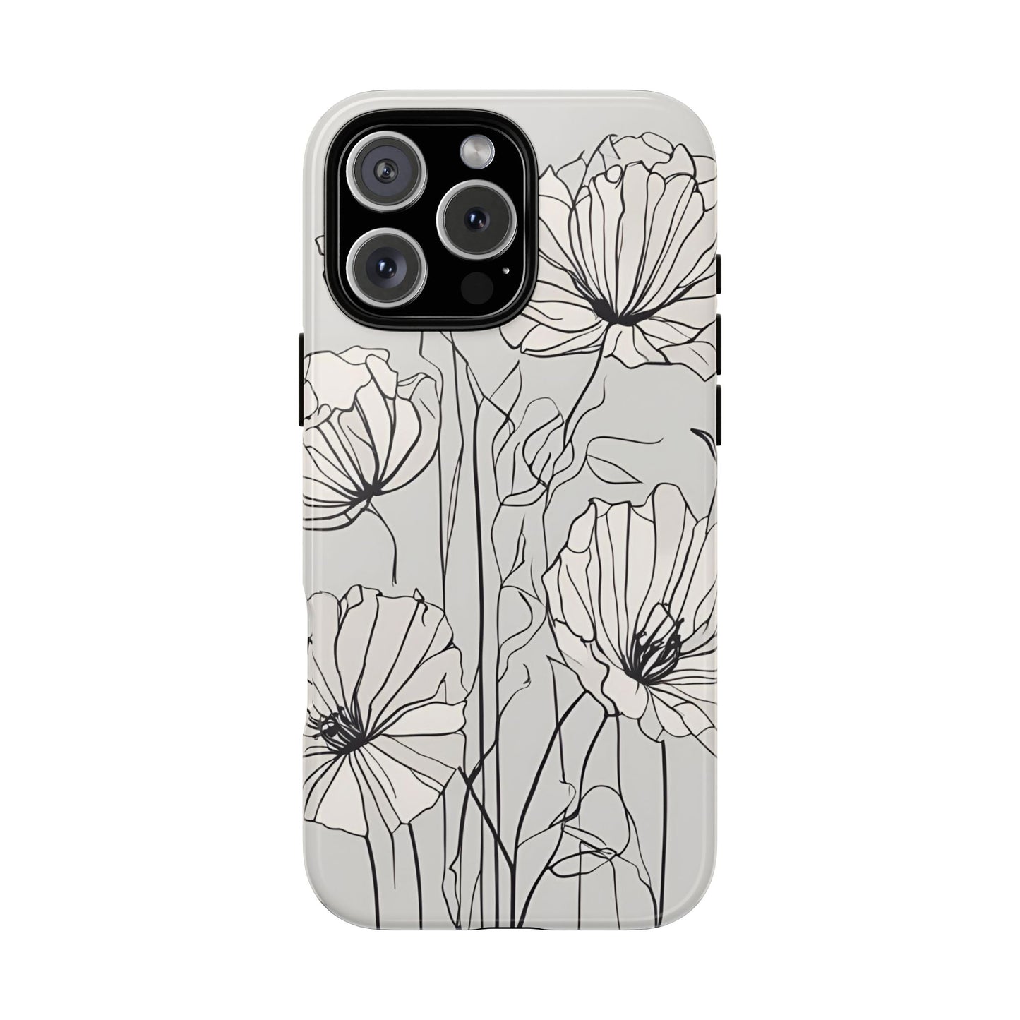 Phone Cases - Minimalistic Floral Design for iPhone and Samsung Galaxy Models