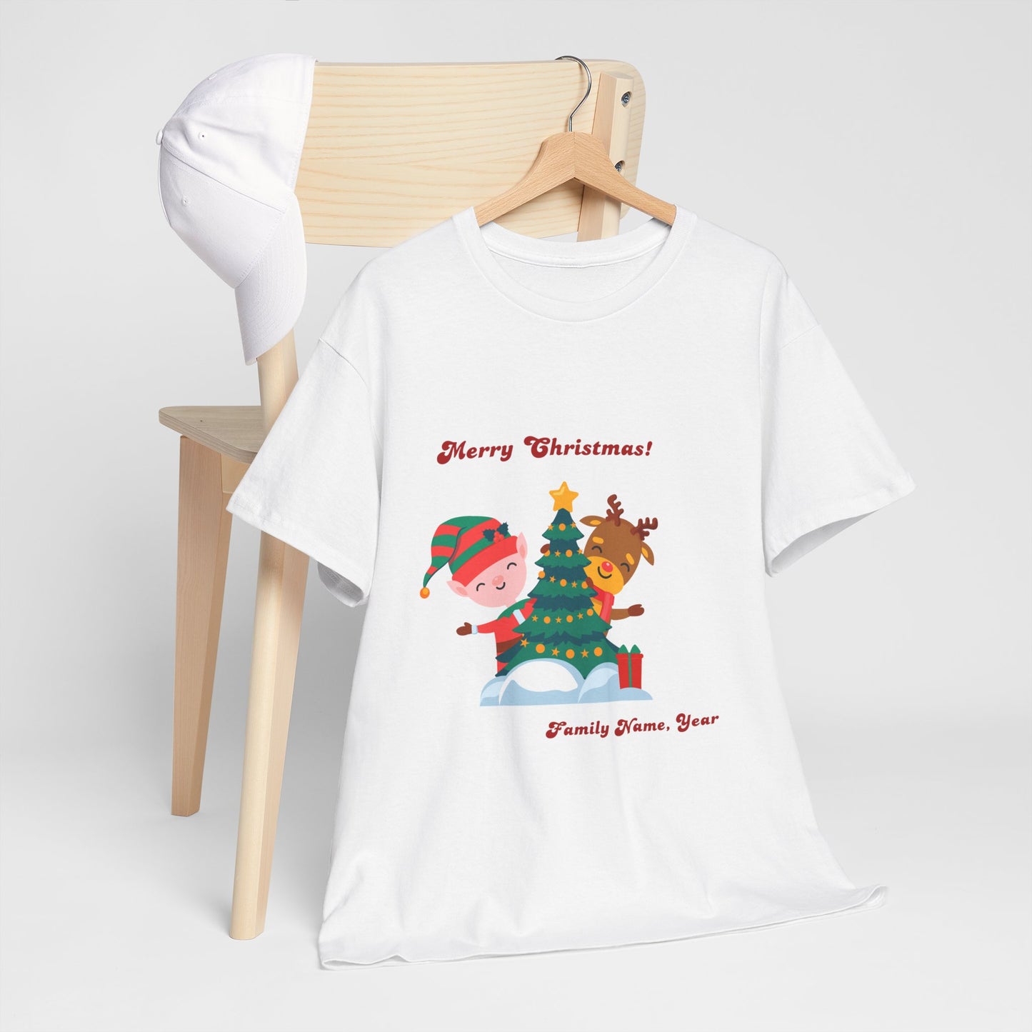 The [Family Name] Christmas Crew - Personalized Christmas T-Shirt - Multiple Colours