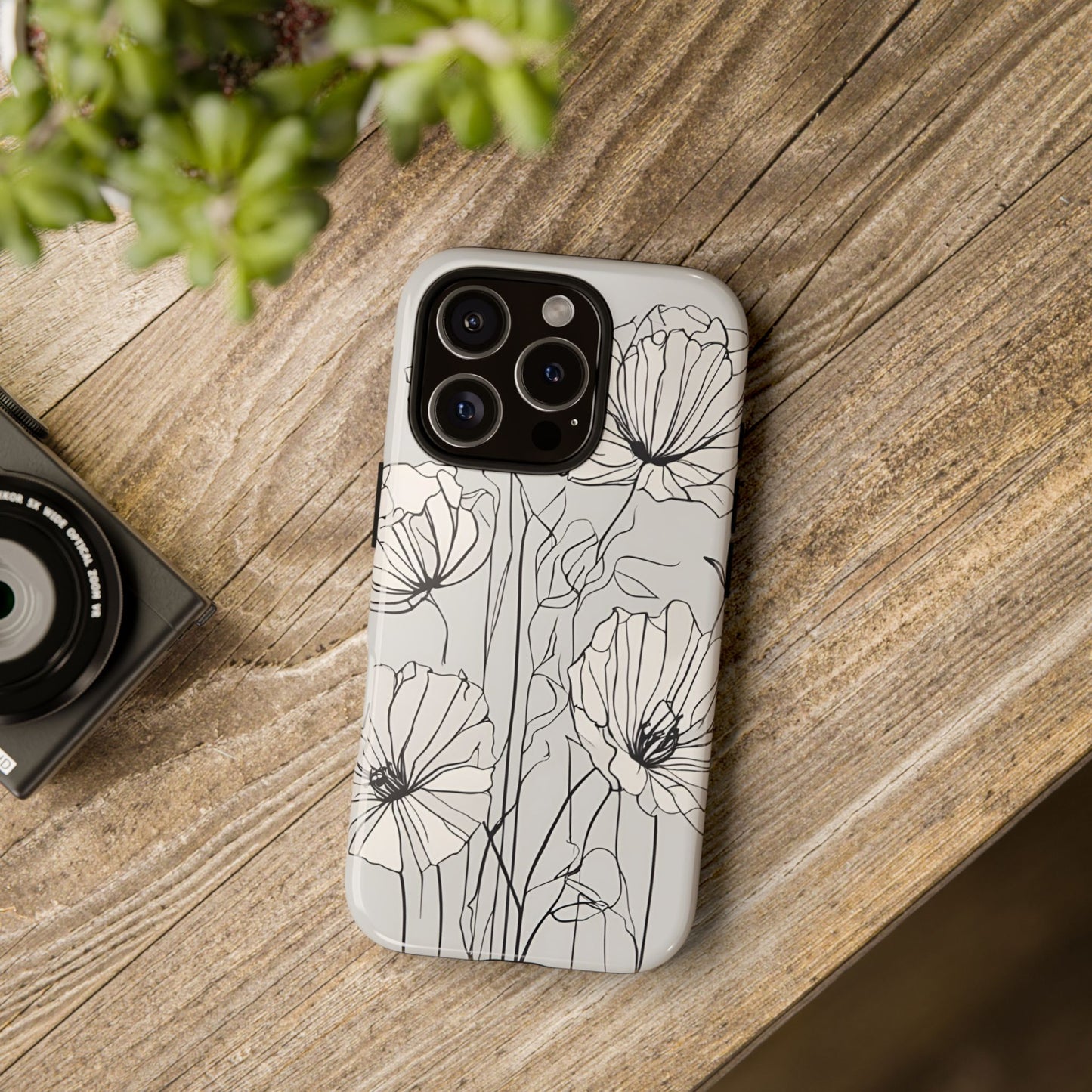 Phone Cases - Minimalistic Floral Design for iPhone and Samsung Galaxy Models