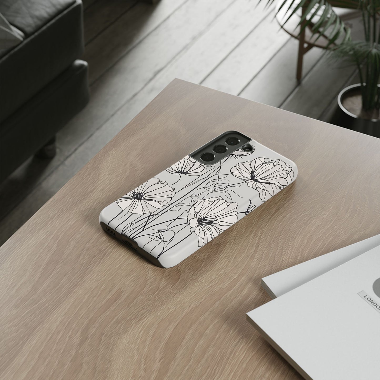 Phone Cases - Minimalistic Floral Design for iPhone and Samsung Galaxy Models