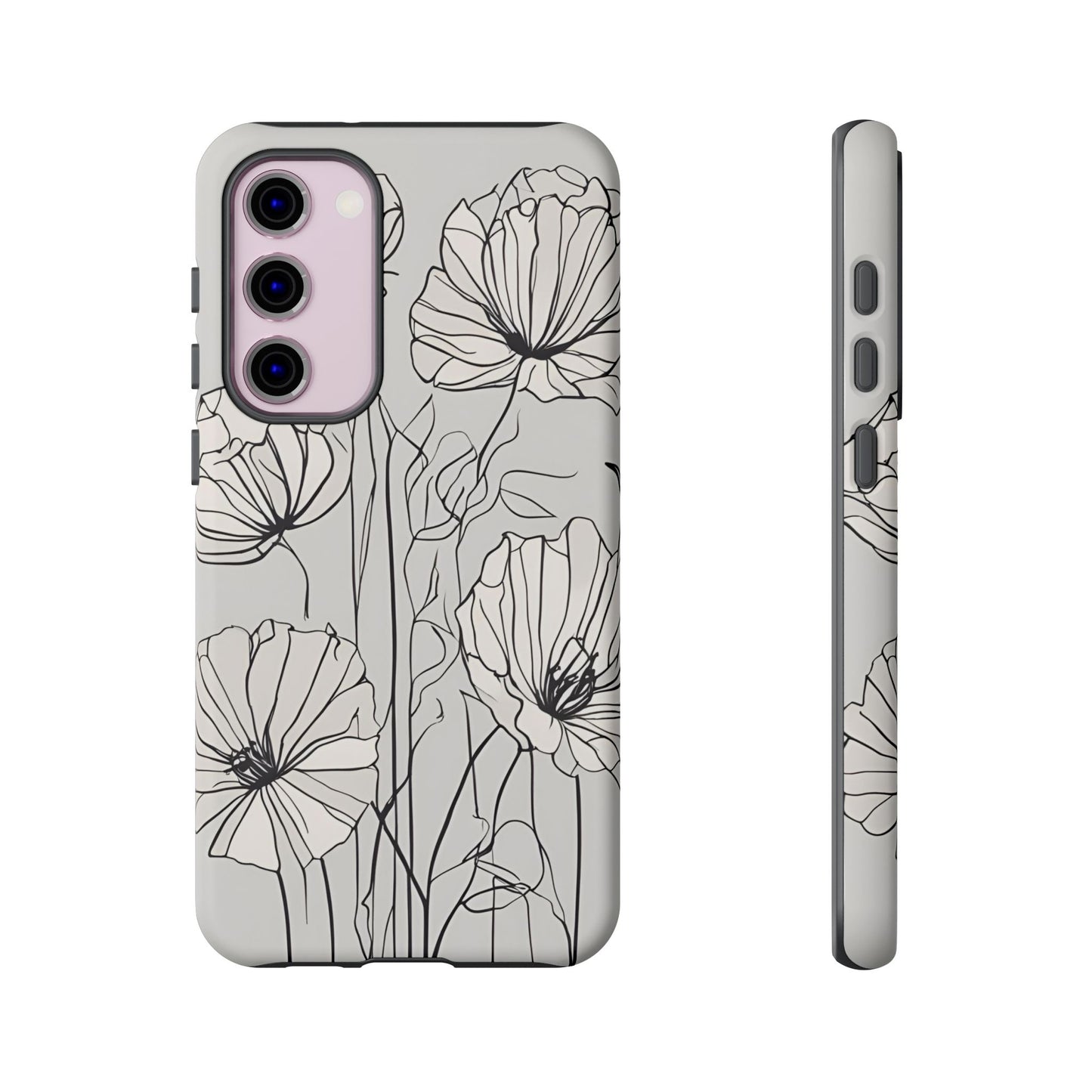 Phone Cases - Minimalistic Floral Design for iPhone and Samsung Galaxy Models