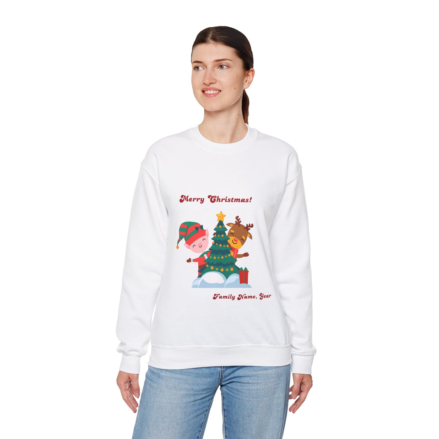 The [Family Name] Christmas Crew - Personalized Christmas Sweatshirt - Multiple Colours