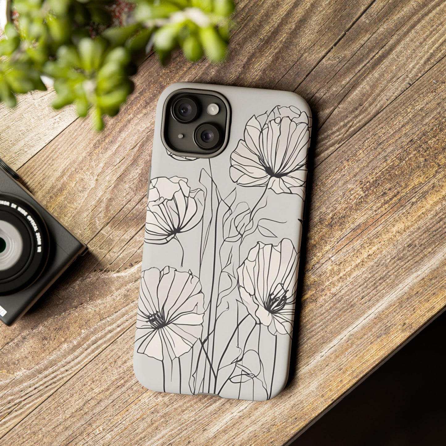 Phone Cases - Minimalistic Floral Design for iPhone and Samsung Galaxy Models