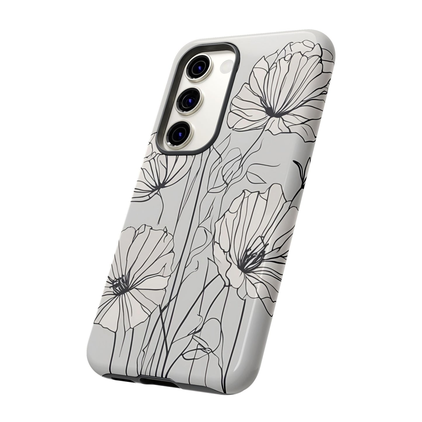 Phone Cases - Minimalistic Floral Design for iPhone and Samsung Galaxy Models