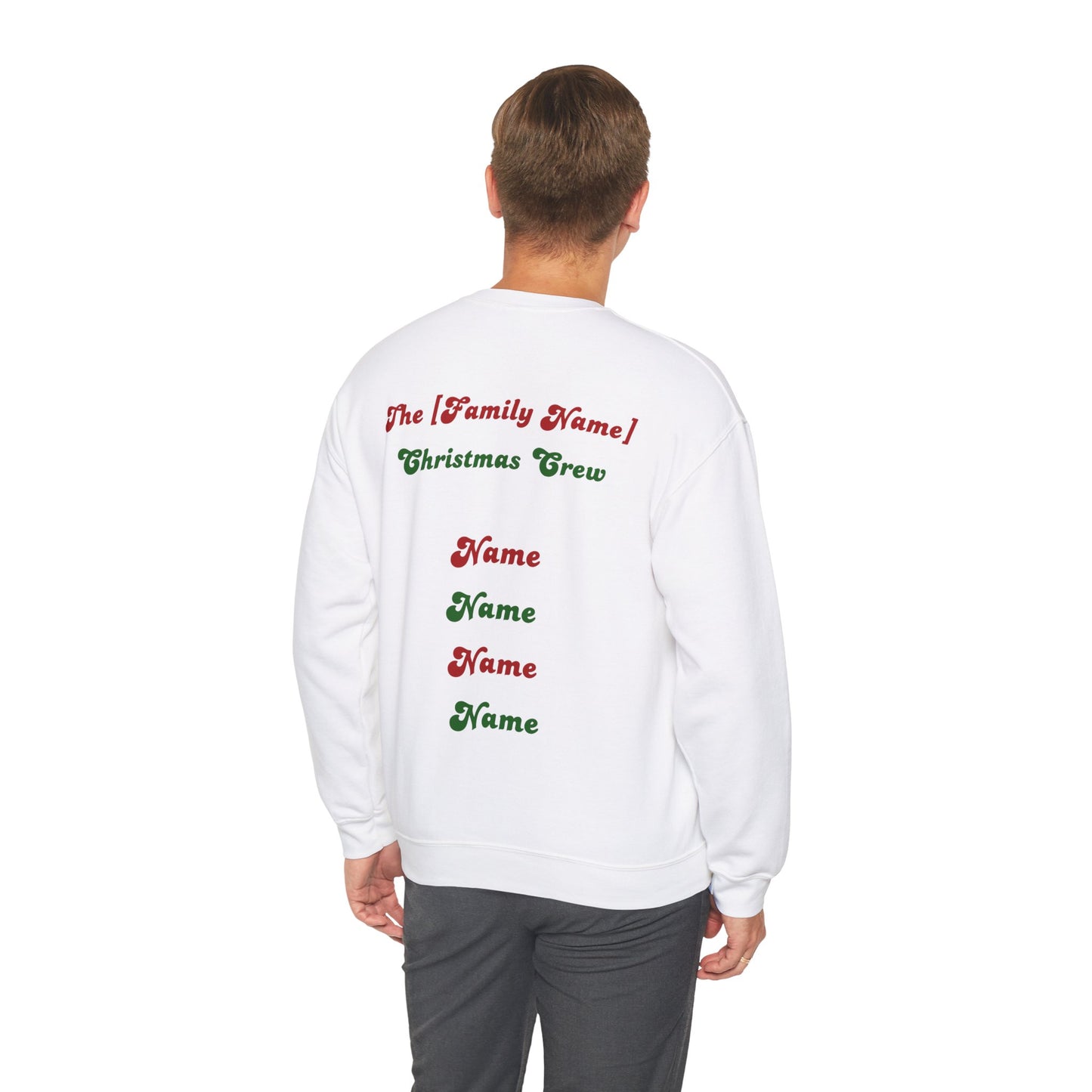 The [Family Name] Christmas Crew - Personalized Christmas Sweatshirt - Multiple Colours