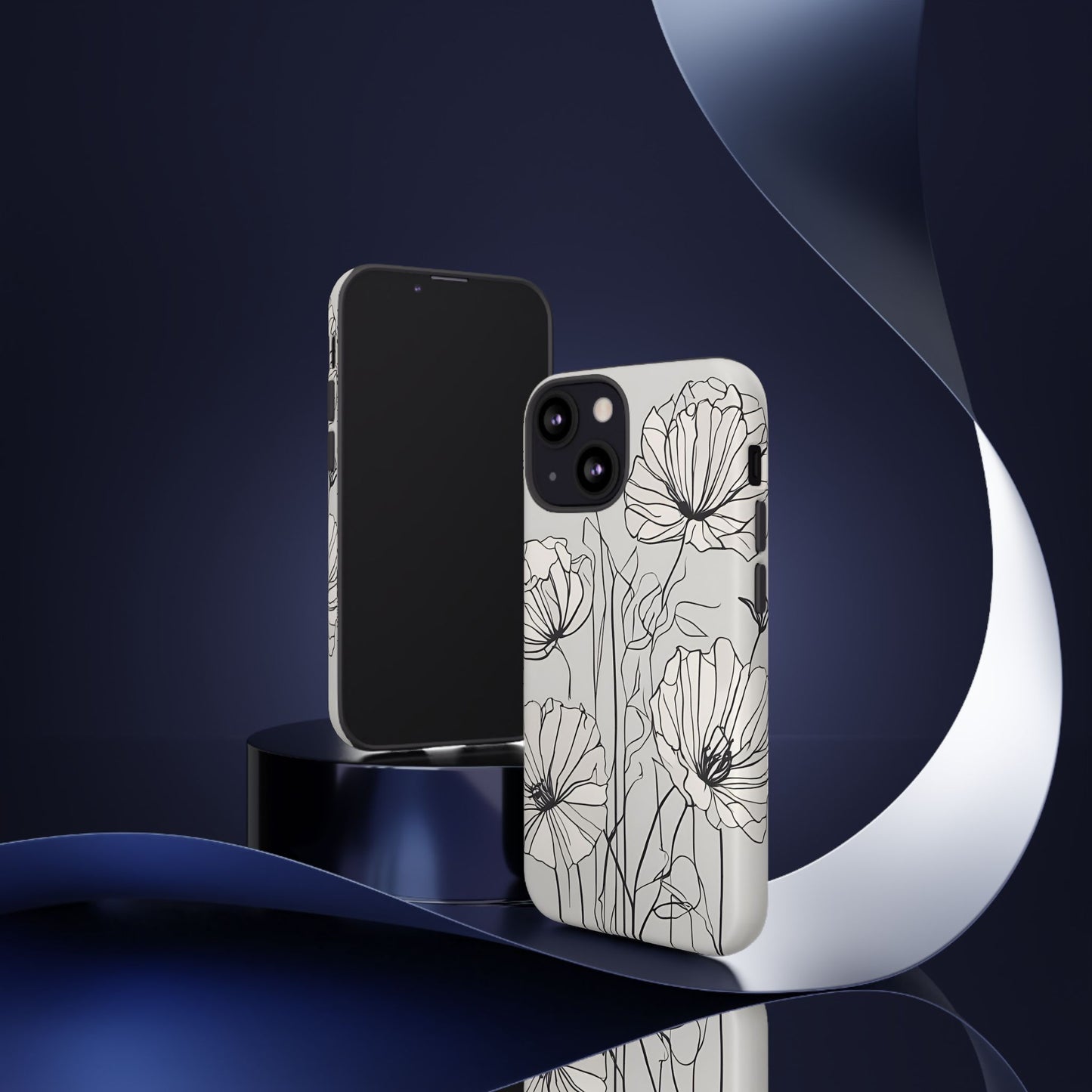 Phone Cases - Minimalistic Floral Design for iPhone and Samsung Galaxy Models