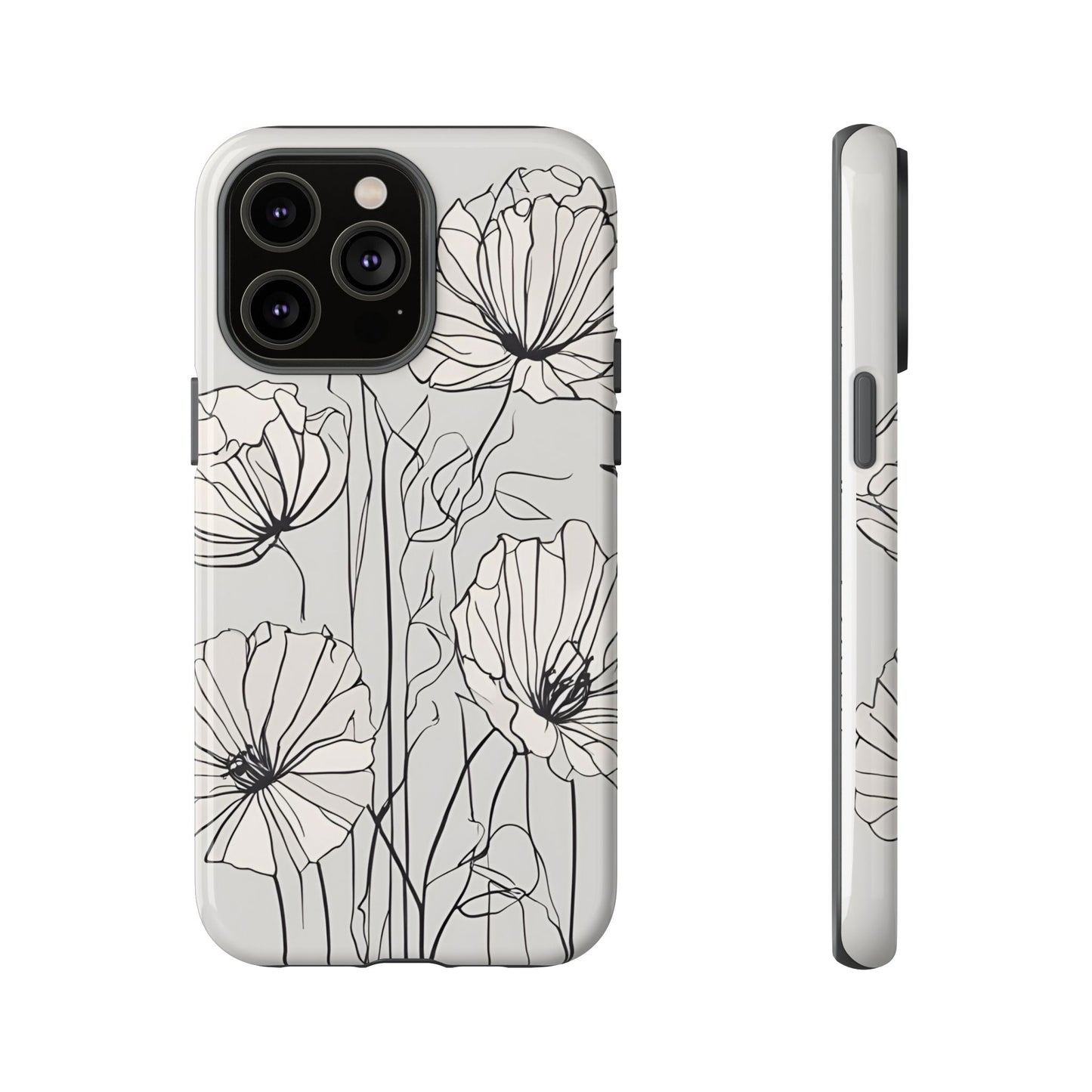 Phone Cases - Minimalistic Floral Design for iPhone and Samsung Galaxy Models