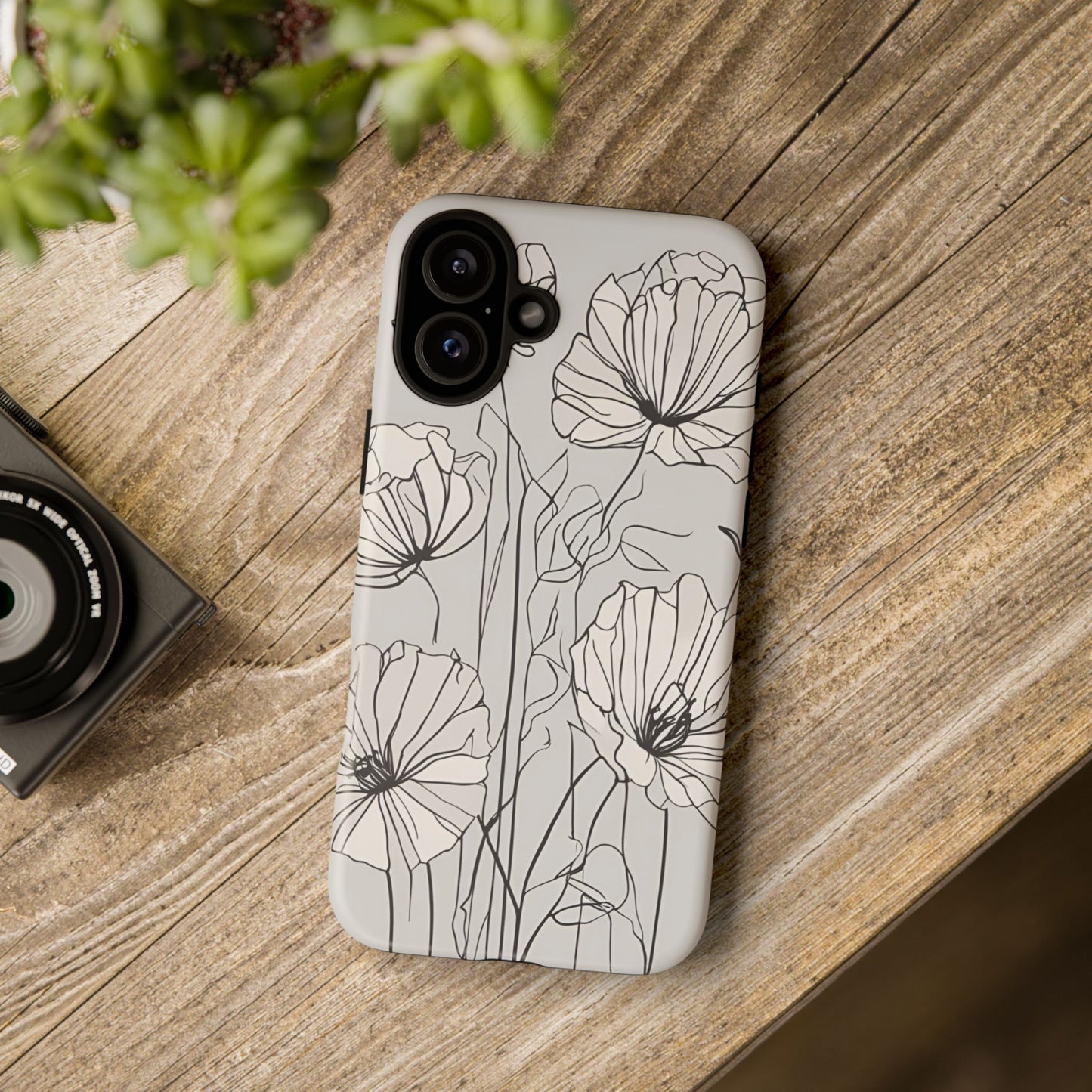 Phone Cases - Minimalistic Floral Design for iPhone and Samsung Galaxy Models