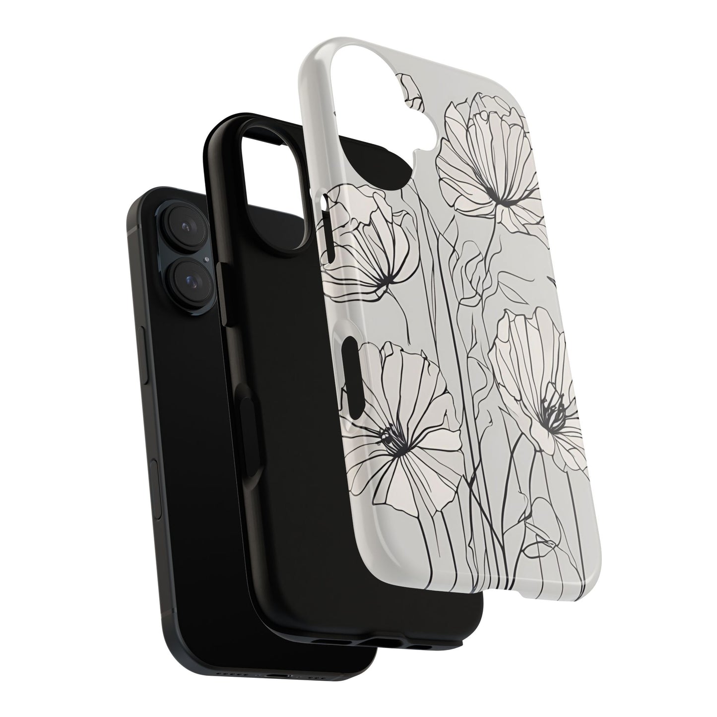 Phone Cases - Minimalistic Floral Design for iPhone and Samsung Galaxy Models