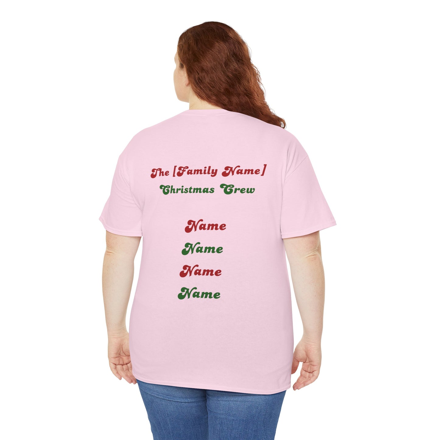 The [Family Name] Christmas Crew - Personalized Christmas T-Shirt - Multiple Colours