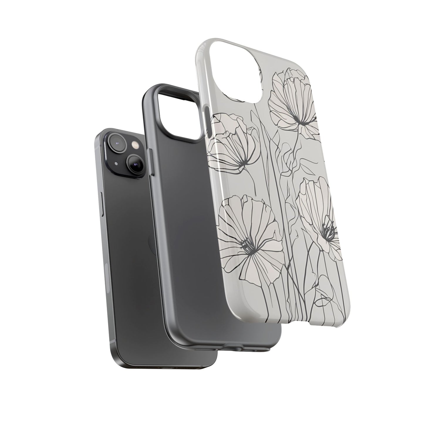 Phone Cases - Minimalistic Floral Design for iPhone and Samsung Galaxy Models