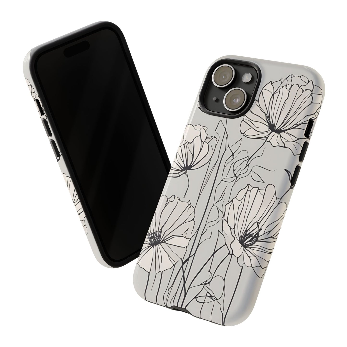 Phone Cases - Minimalistic Floral Design for iPhone and Samsung Galaxy Models