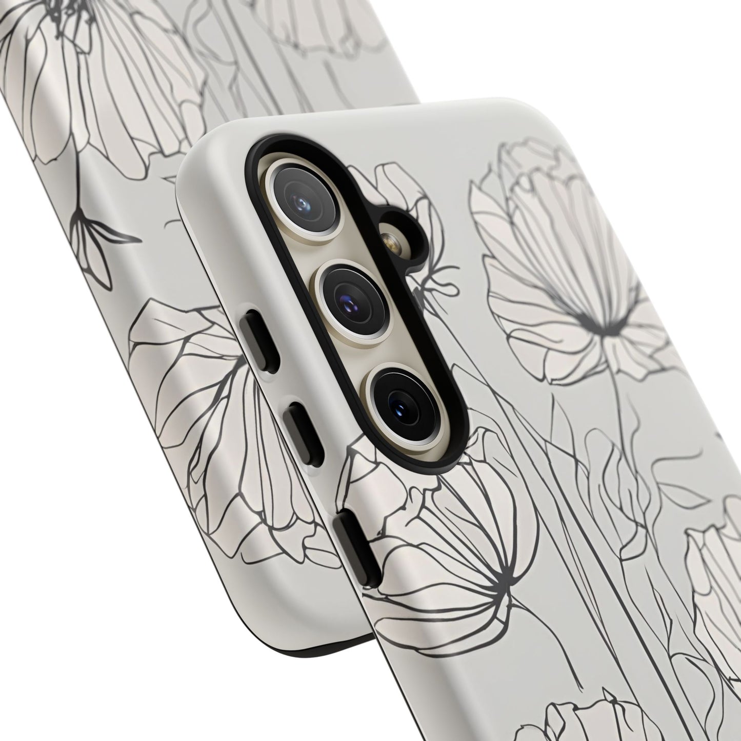 Phone Cases - Minimalistic Floral Design for iPhone and Samsung Galaxy Models