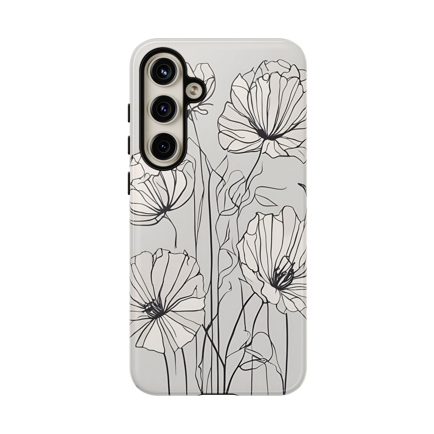 Phone Cases - Minimalistic Floral Design for iPhone and Samsung Galaxy Models