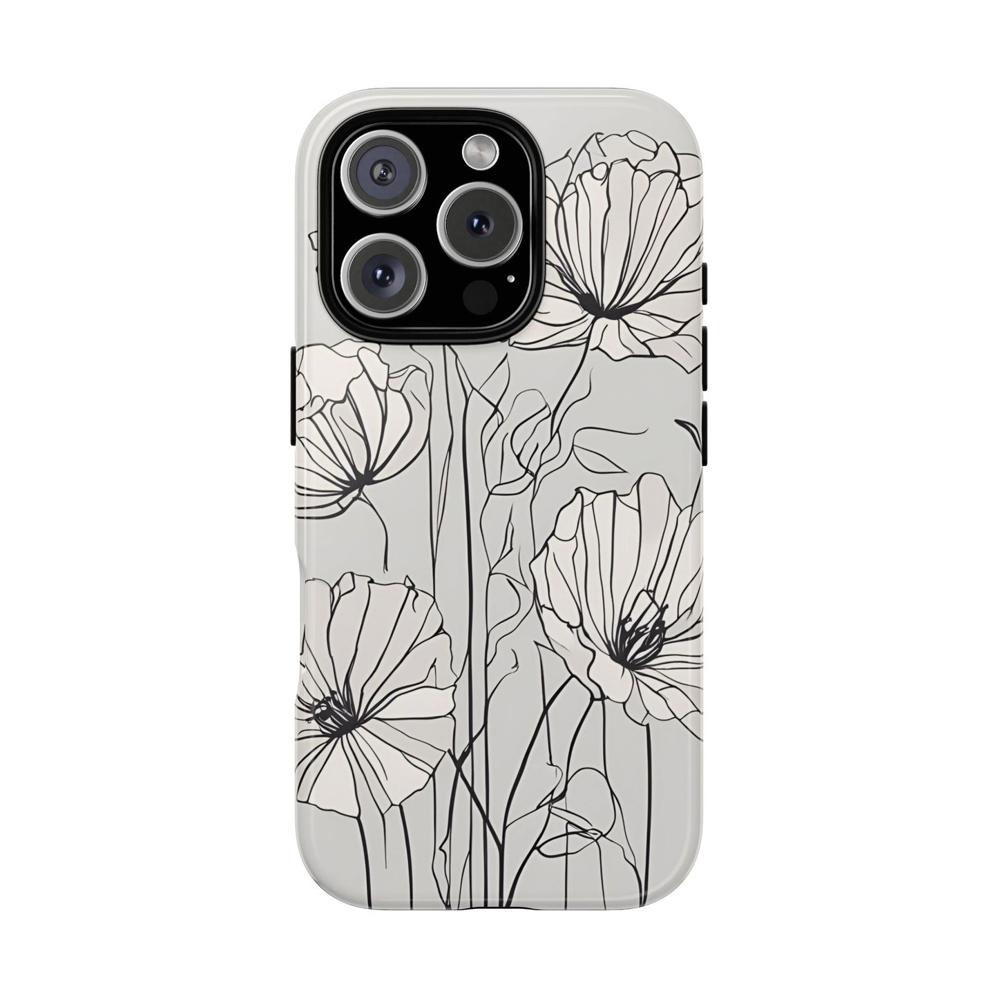 Phone Cases - Minimalistic Floral Design for iPhone and Samsung Galaxy Models