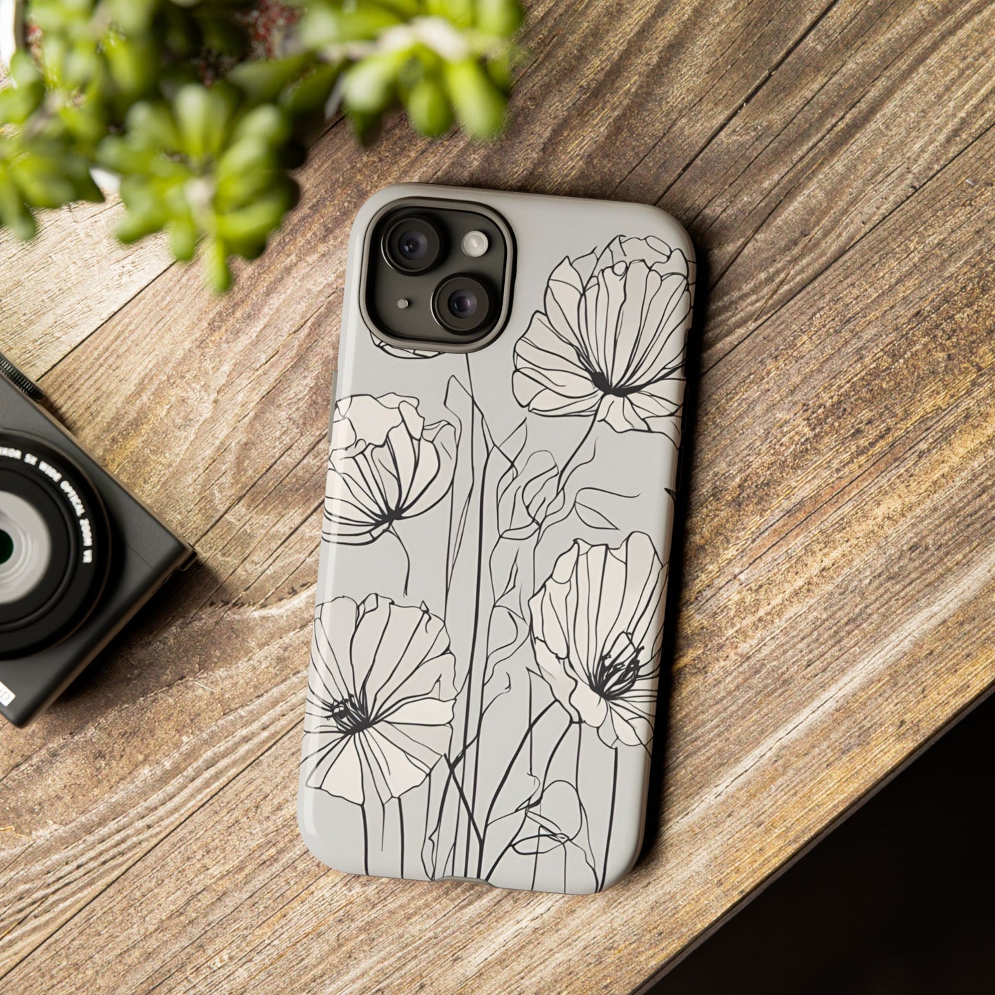 Phone Cases - Minimalistic Floral Design for iPhone and Samsung Galaxy Models