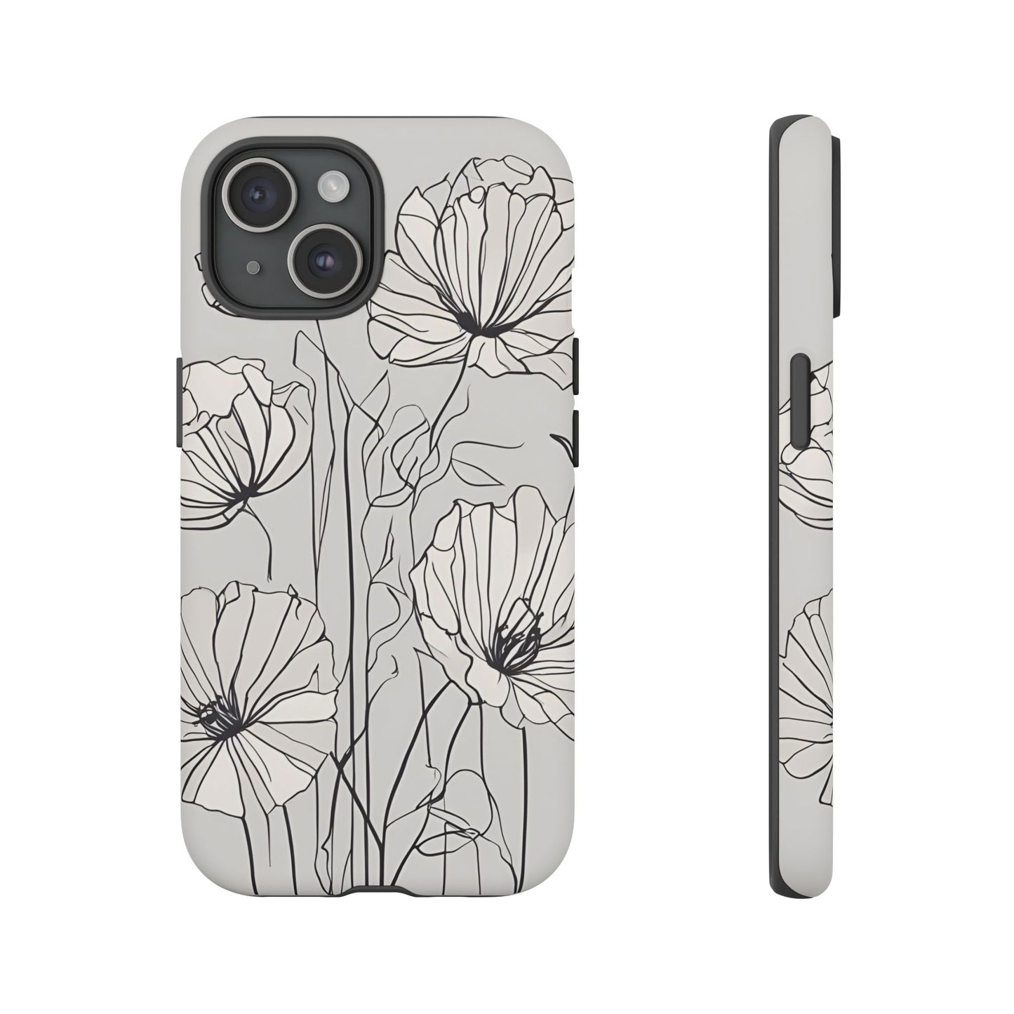 Phone Cases - Minimalistic Floral Design for iPhone and Samsung Galaxy Models