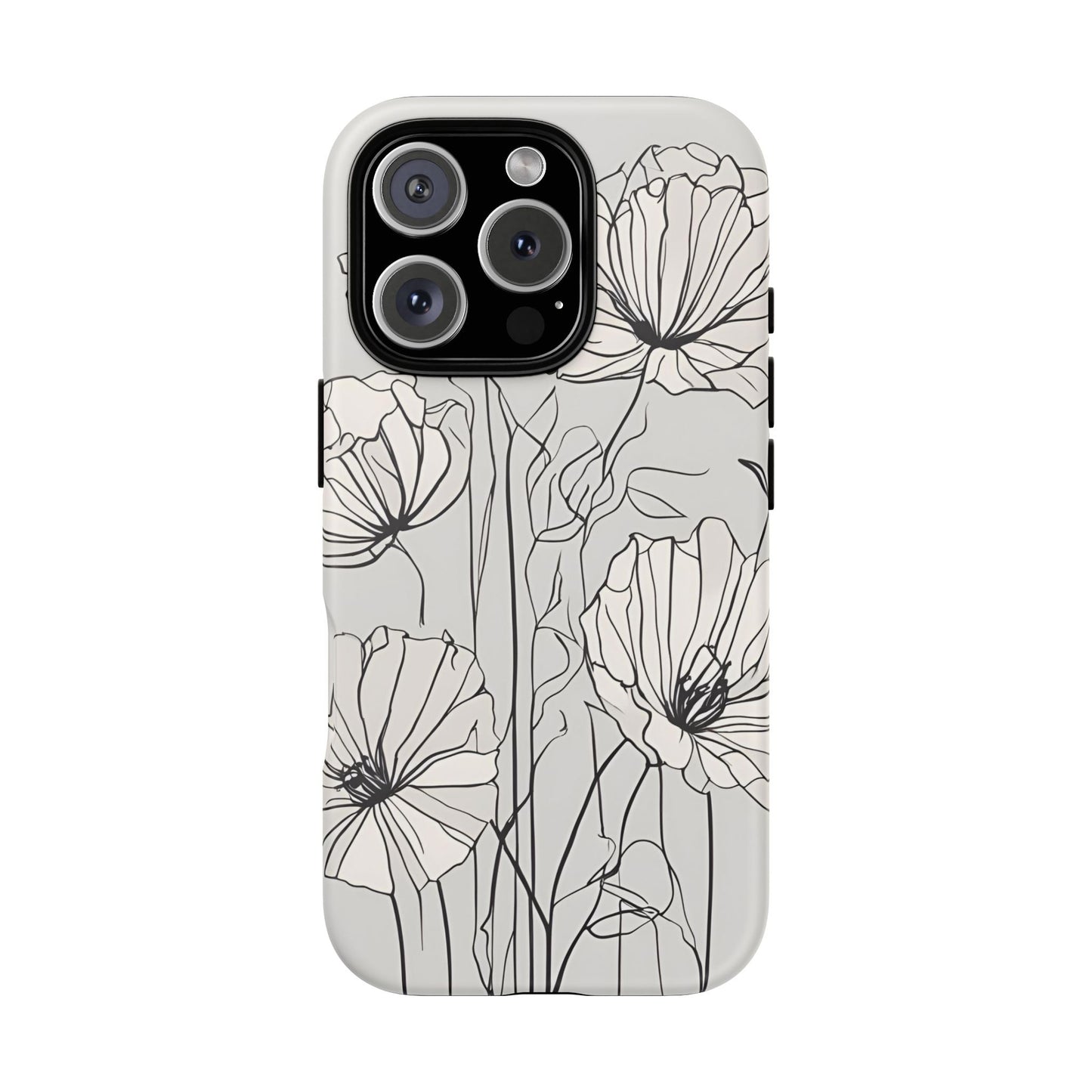 Phone Cases - Minimalistic Floral Design for iPhone and Samsung Galaxy Models