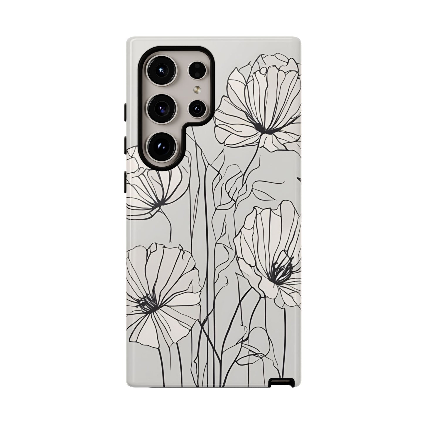 Phone Cases - Minimalistic Floral Design for iPhone and Samsung Galaxy Models