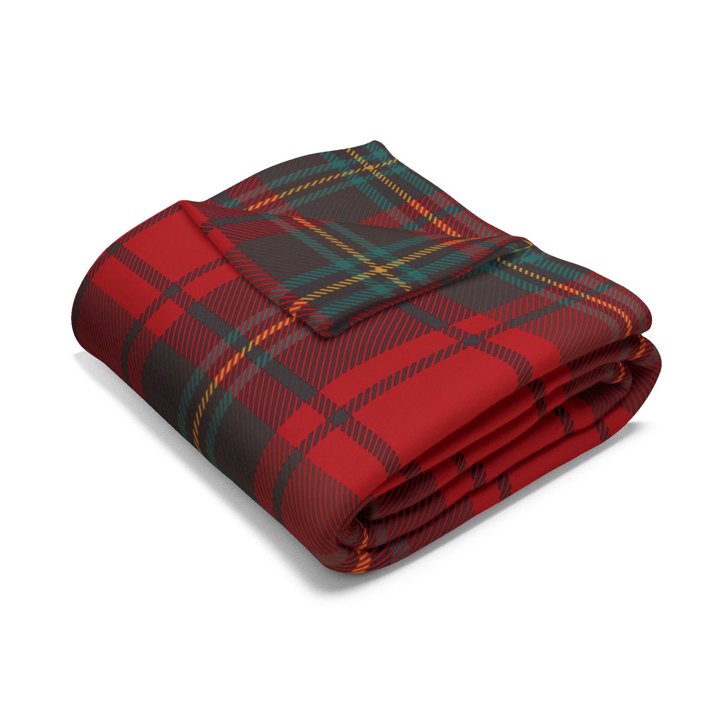 Cozy Red Plaid Arctic Fleece Blanket for Winter Night - Perfect Christmas Gift